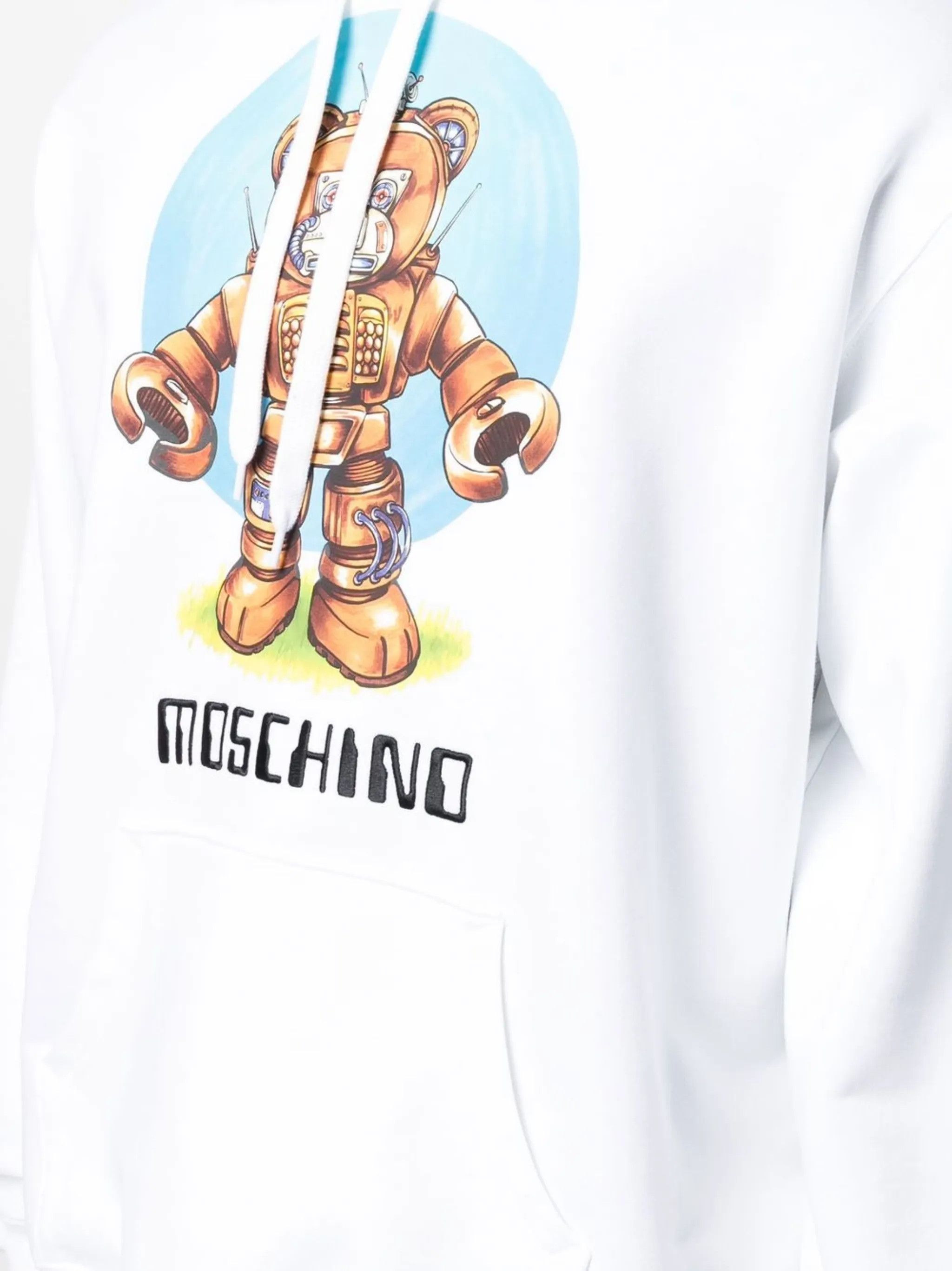 Moschino o1y0225 Logo Hoodie in White Size US S / EU 44-46 / 1 - 2 Thumbnail