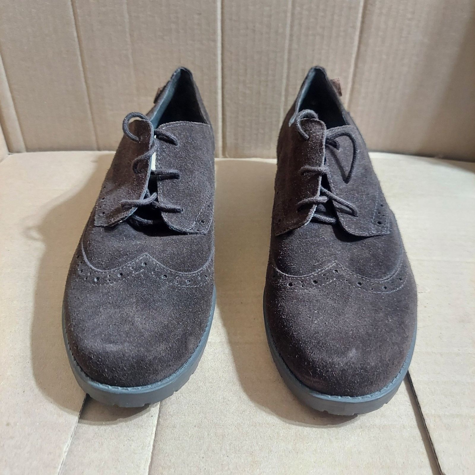 Anne Klein Anne Klein iFlex Women's US 9.5 M Brown Suede Oxfords NWOT Size US 9.5 / IT 39.5 - 3 Thumbnail