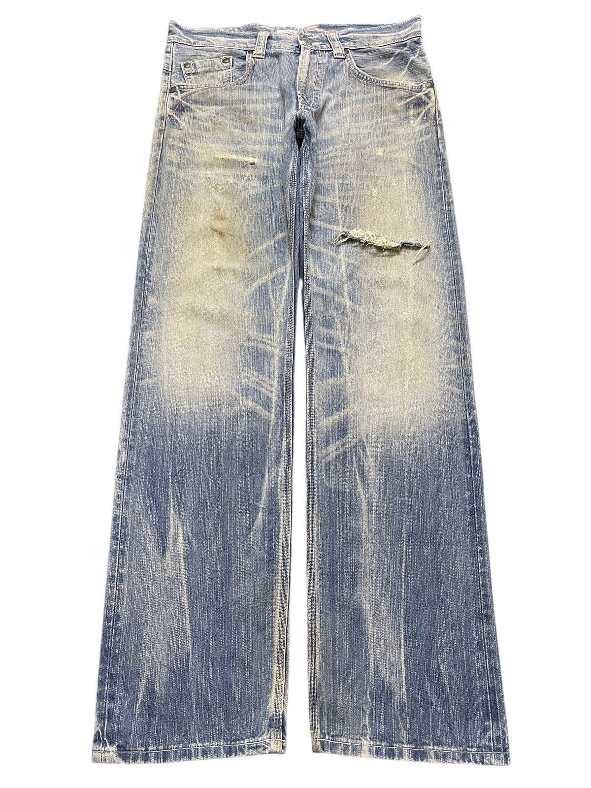 Edwin Edwin XV Exclusive Vintage Mud Wash Whisker Distress Loose Size US 34 / EU 50 - 1 Thumbnail
