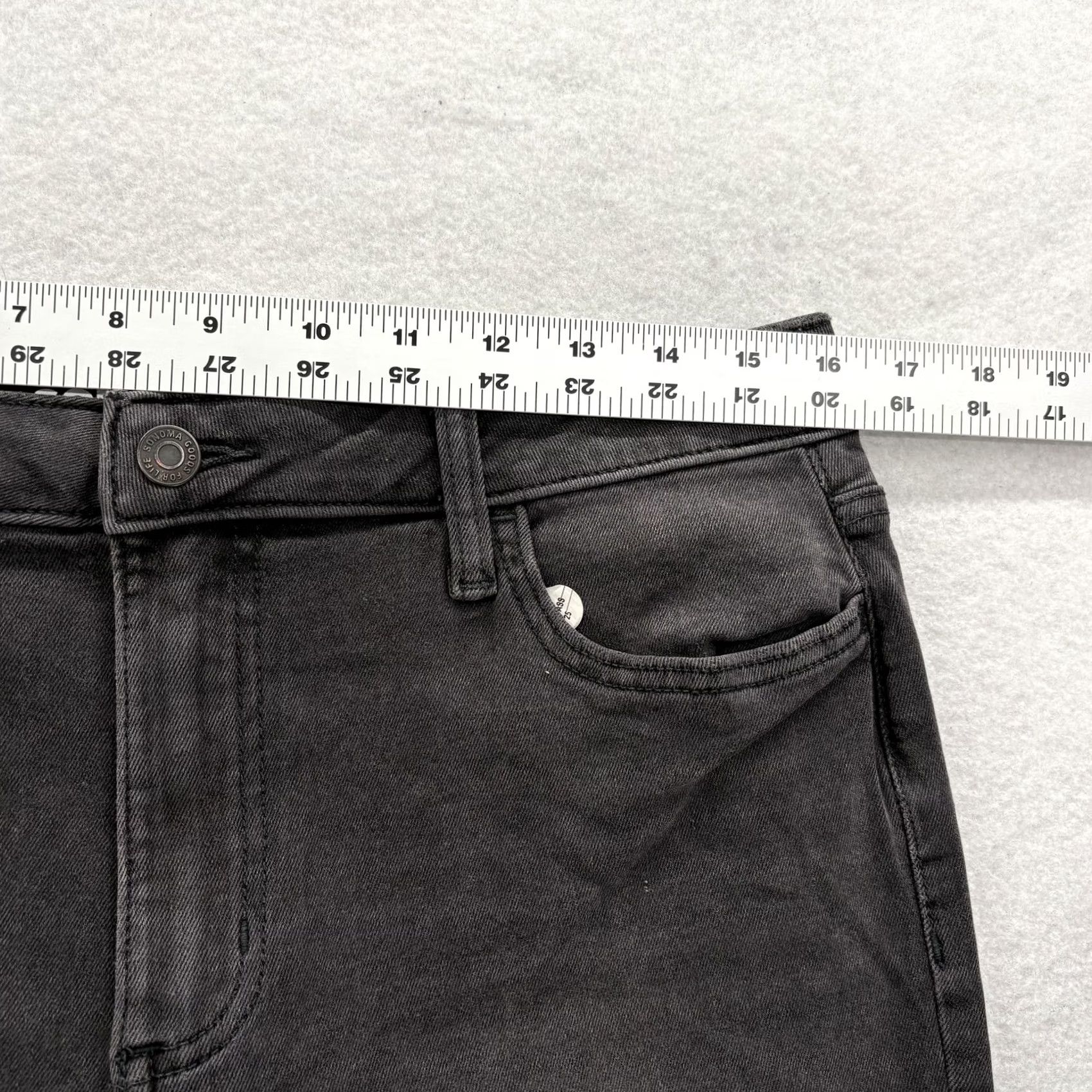 Vintage Sonoma Jeans Womens 12 Charcoal High Rise Slim Stretch Denim Pants Flare 5-Pocket Size 34" / US 12 / IT 48 - 6 Thumbnail