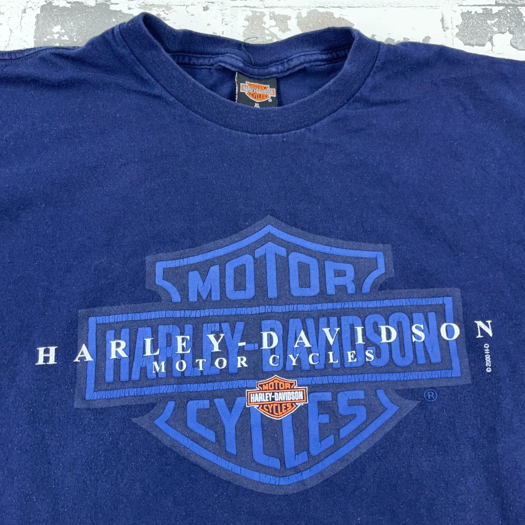 Harley Davidson VINTAGE Harley-Davidson Logo Shirt Men XL Blue Graphic Print 80s Biker Motorcycle USA Mens XL Blue Shirt T-Shirt Size US XL / EU 56 / 4 - 3 Thumbnail