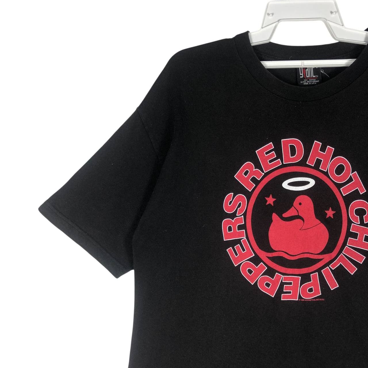 Band Tees Vintage 90s Red Hot Chili Peppers Black T-Shirt Size US L / EU 52-54 / 3 - 3 Thumbnail
