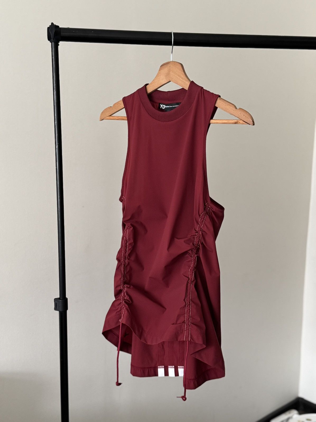 Y-3 Y-3 adidas x Yohji Yamamoto burgundy tank top stripped back Size M / US 6-8 / IT 42-44 - 1 Thumbnail