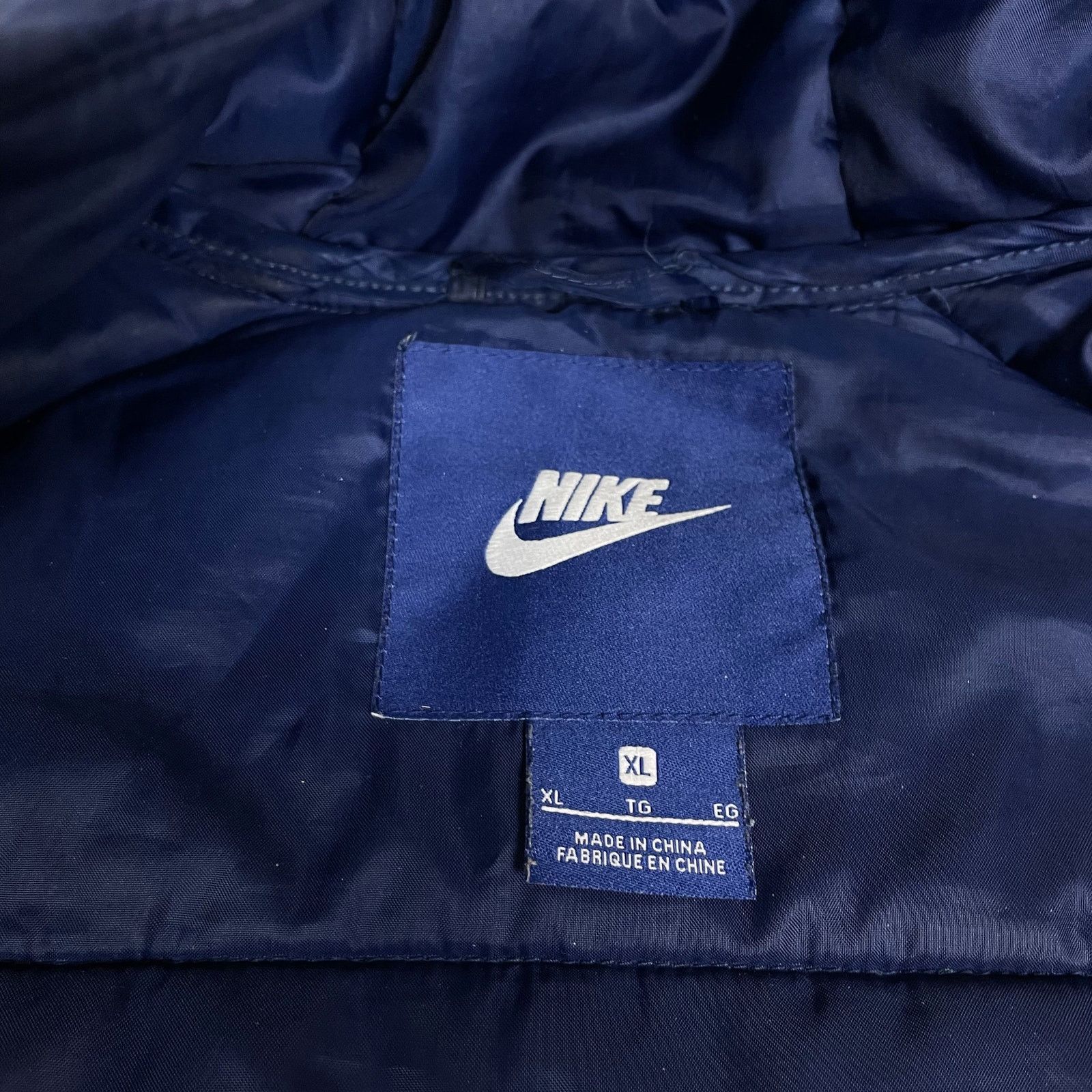 Nike Nike Men Blue Long Sleeve Full Zip Hooded Puffer Jacket XL Size US XL / EU 56 / 4 - 13 Thumbnail