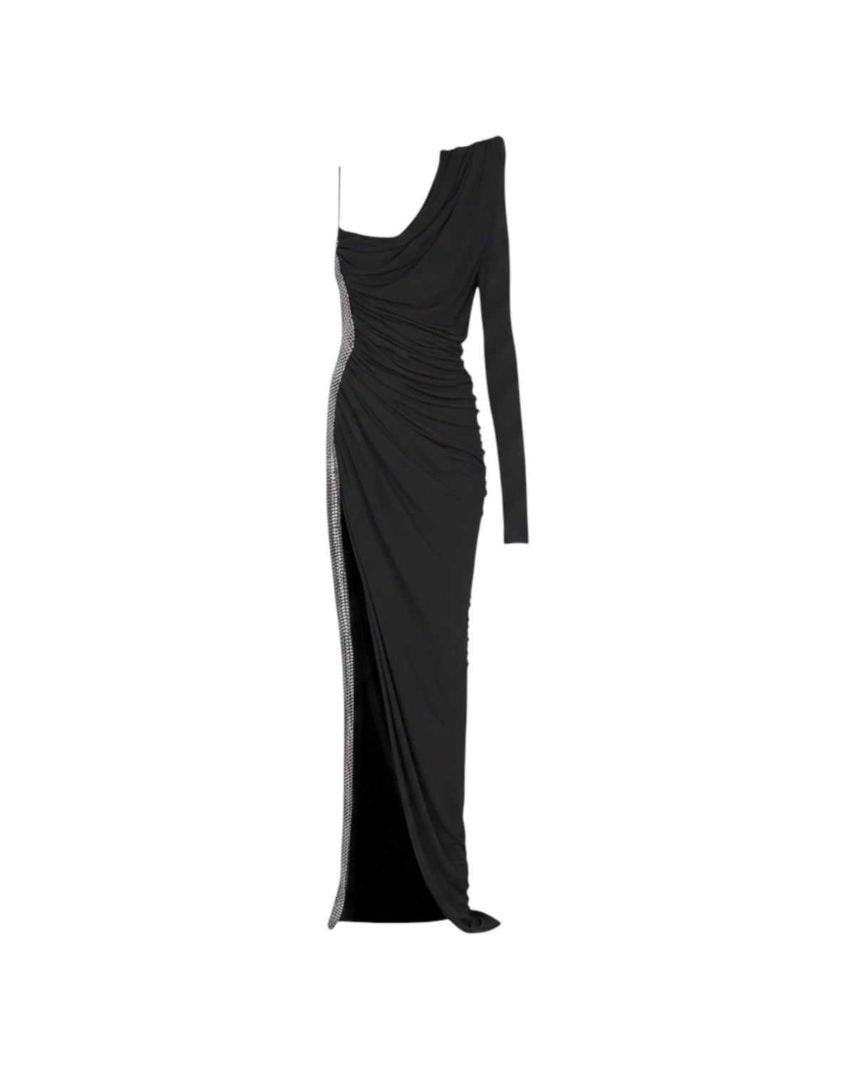Balmain Balmain Pagoda One-Shoulder Gown - Black, FW25/SS26 Size M / US 6-8 / IT 42-44 - 2 Thumbnail