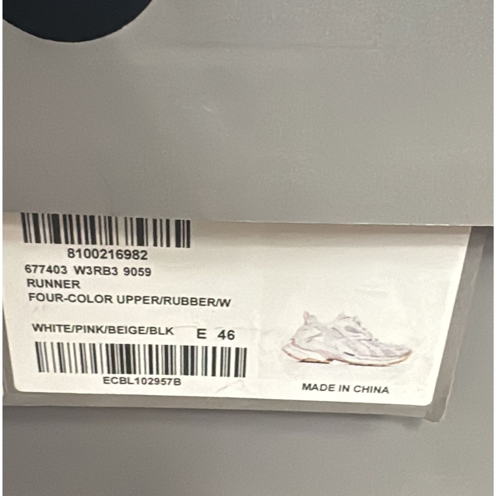 Balenciaga o1rshd1 Four Color Upper Rubber Runner Sneakers Multicolor Size US 13 / EU 46 - 13 Thumbnail
