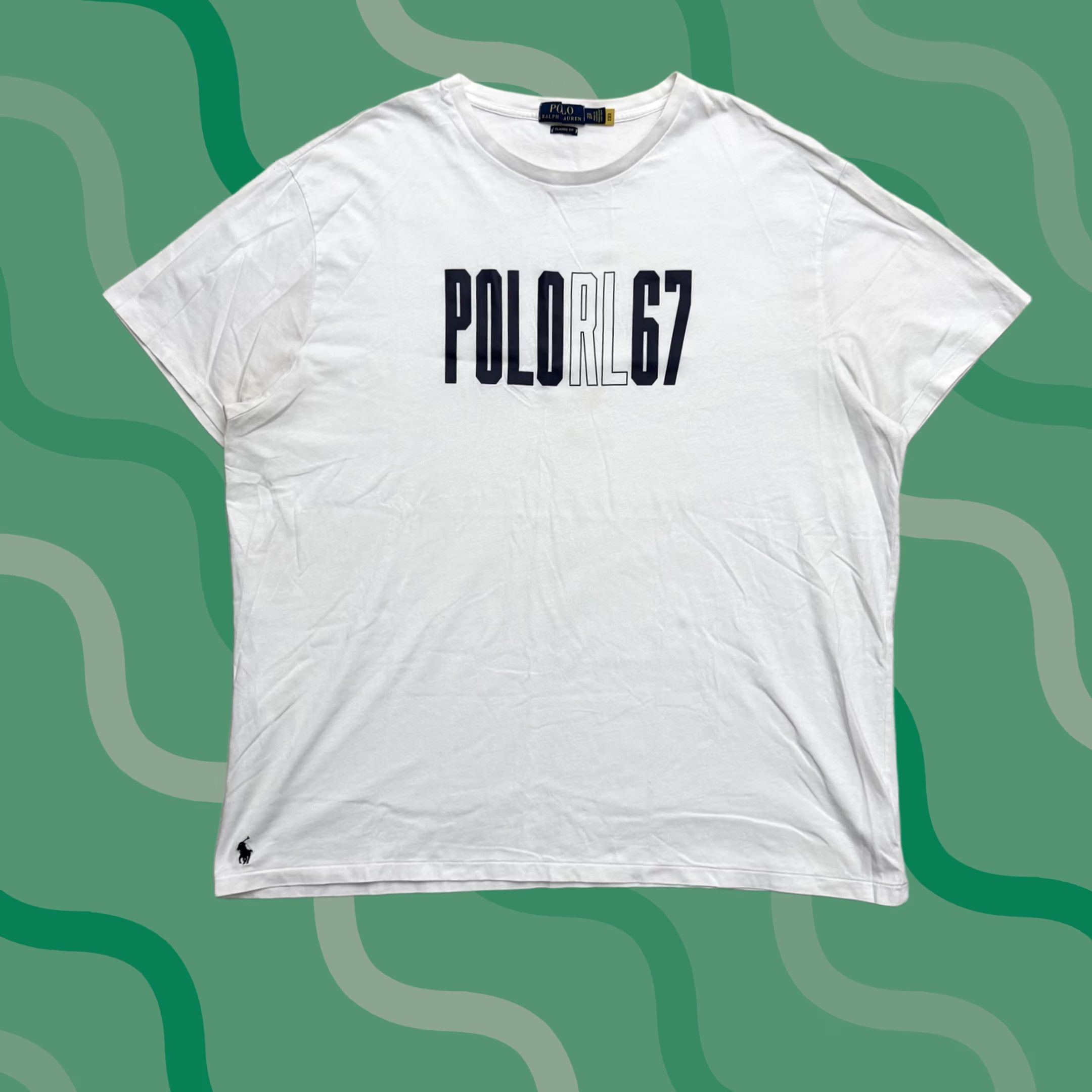 Polo Ralph Lauren Polo Ralph Lauren Shirt Mens 2XL White Graphic Print Tee Crewneck Logo T-Shirt Short Sleeve Jersey Cotton Vintage: No Size US XXL / EU 58 / 5 - 1 Thumbnail