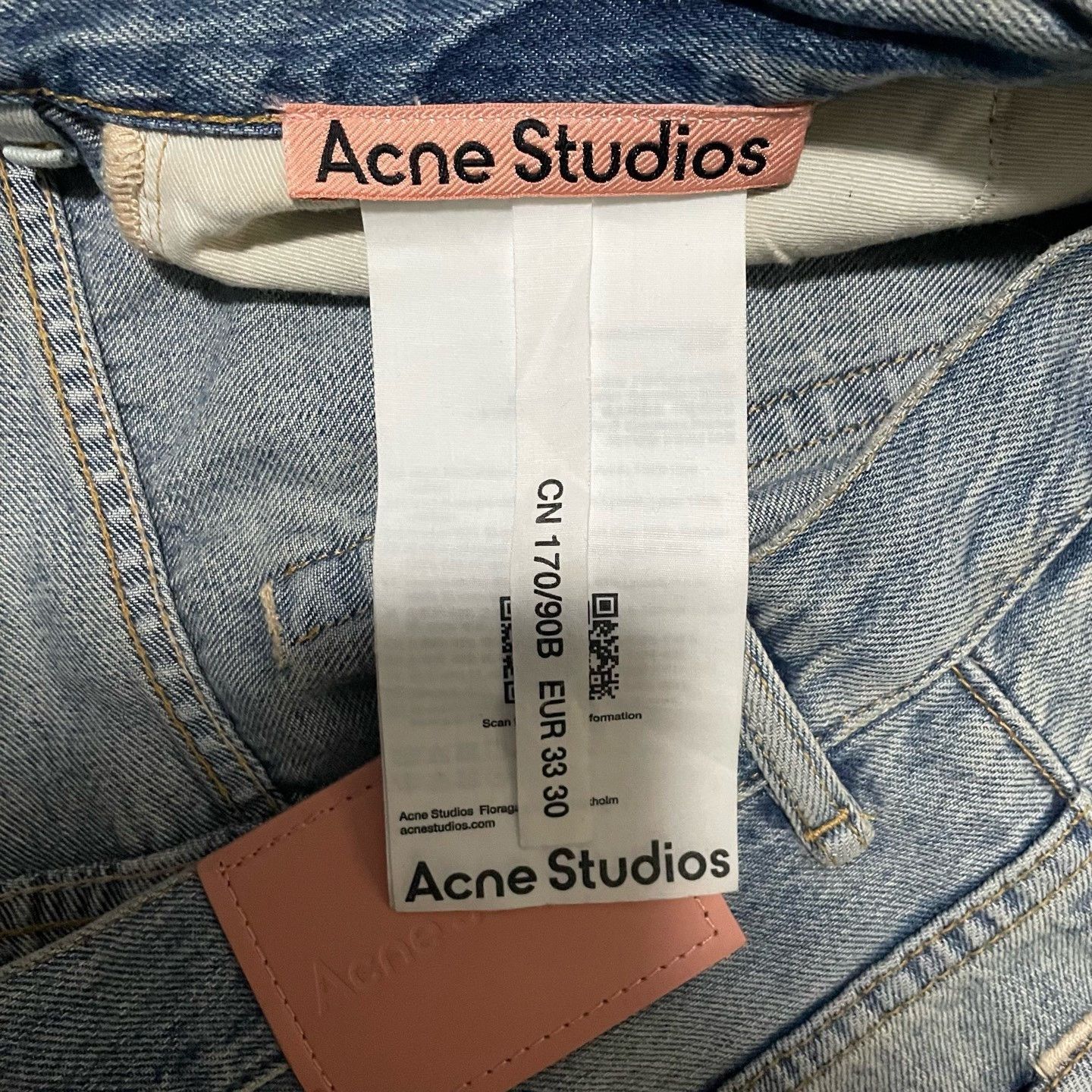 Acne Studios Acne Studios Washed Blue Splatter Jeans Size US 30 / EU 46 - 6 Thumbnail