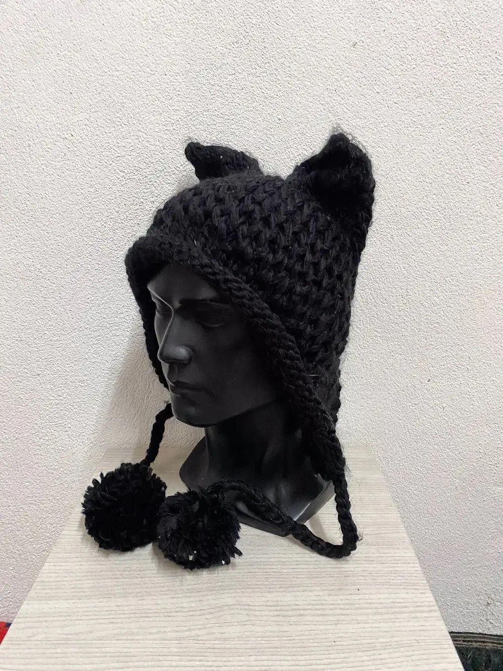 Japanese Brand × Kapital × Vintage Rare Japanese Brand Bunny Horn Knit Beanie Hat Size ONE SIZE - 3 Thumbnail