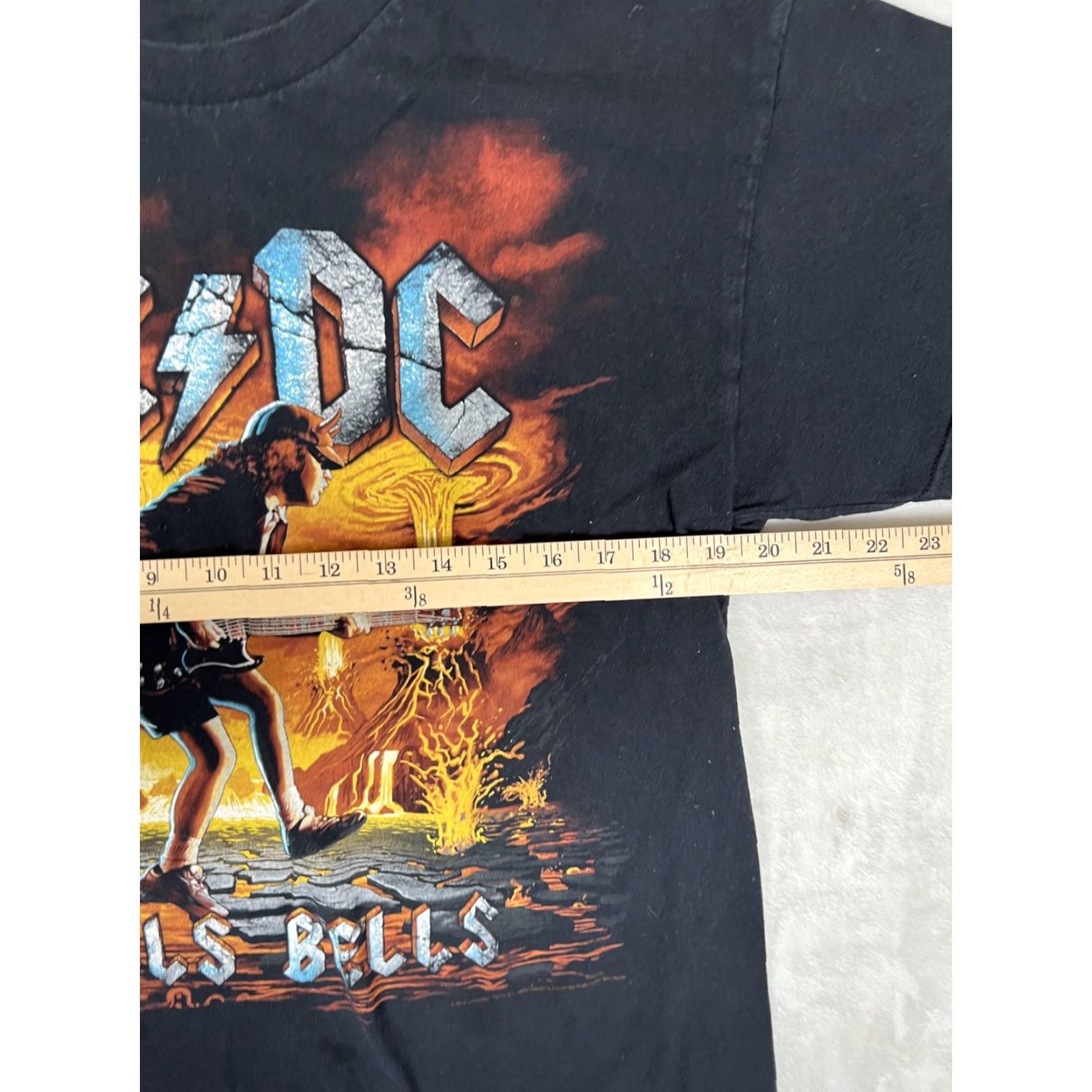 Liquid Blue AC/DC Hells Bells T-Shirt Mens Large Black Rock Band Tee Retro Liquid Blue Size US L / EU 52-54 / 3 - 5 Thumbnail