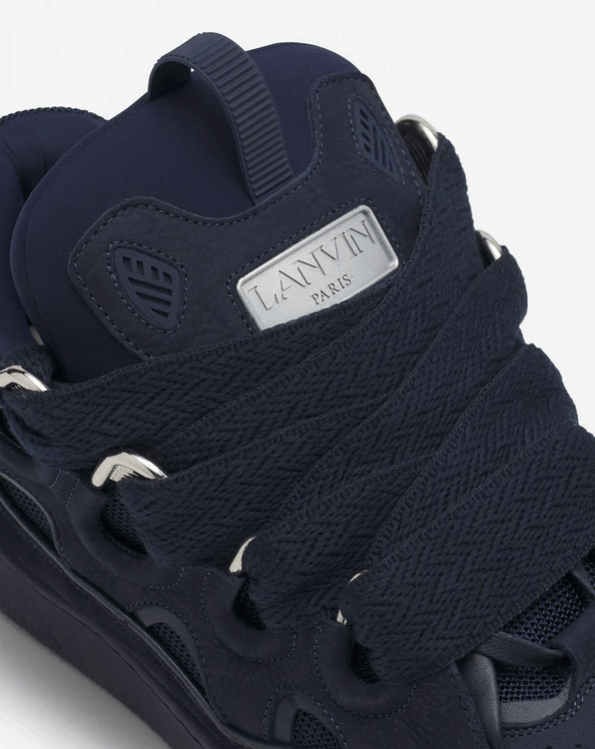 Lanvin BNWT SS25 LANVIN LEATHER CURB SNEAKERS NAVY BLUE 40 Size US 7 / EU 40 - 13 Thumbnail