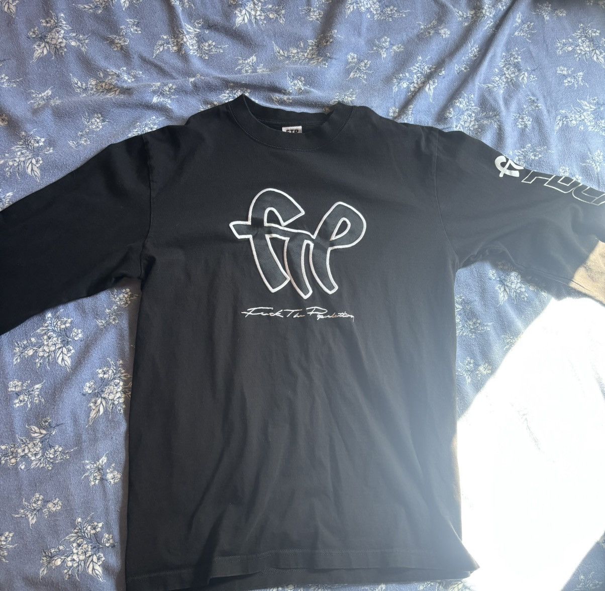 Fuck The Population FTP “Fuck The Population” Long Sleeve Tee – Black/White Logo Size US L / EU 52-54 / 3 - 1 Thumbnail