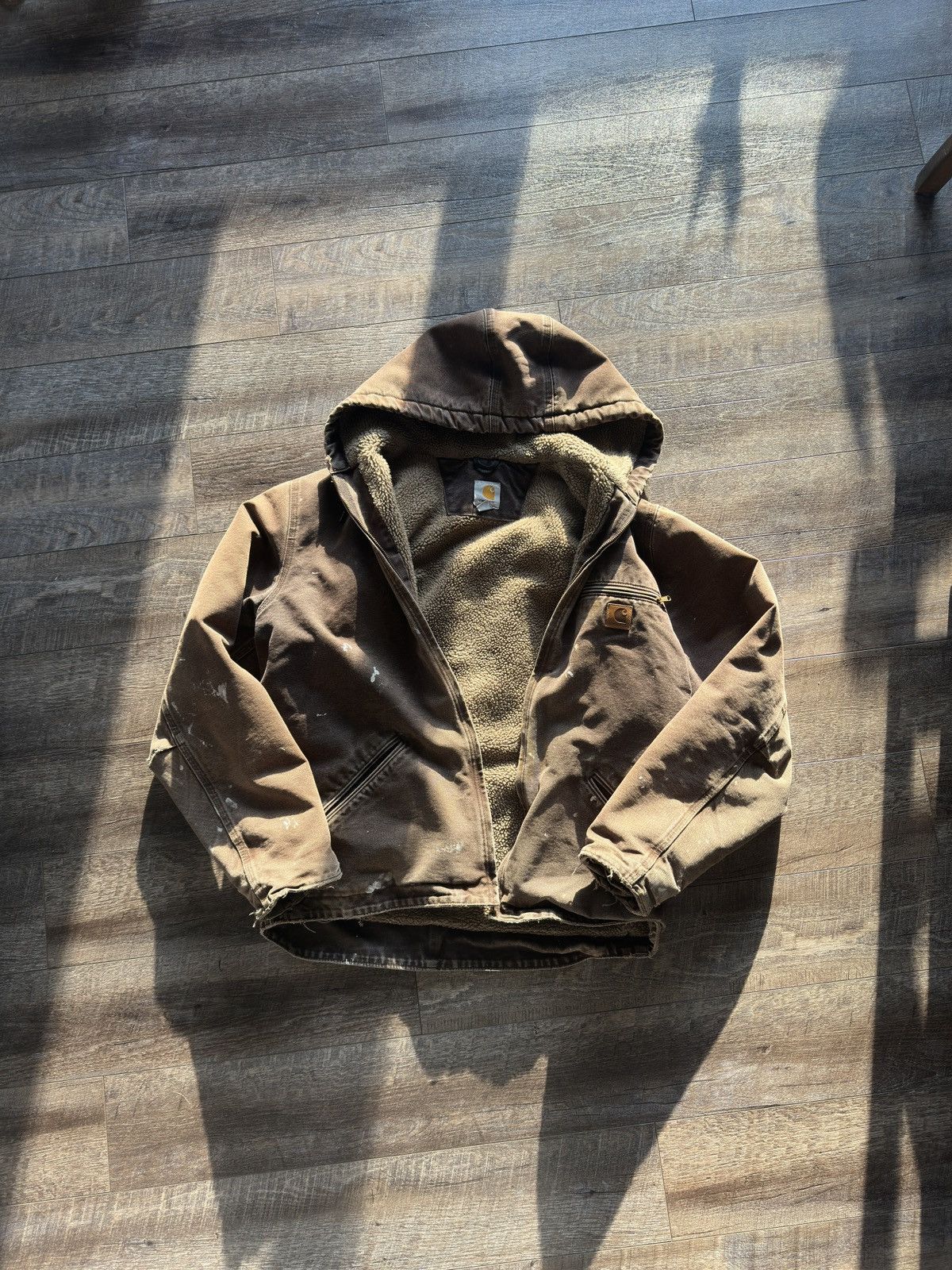 Fleece lined vintage carhartt jacket