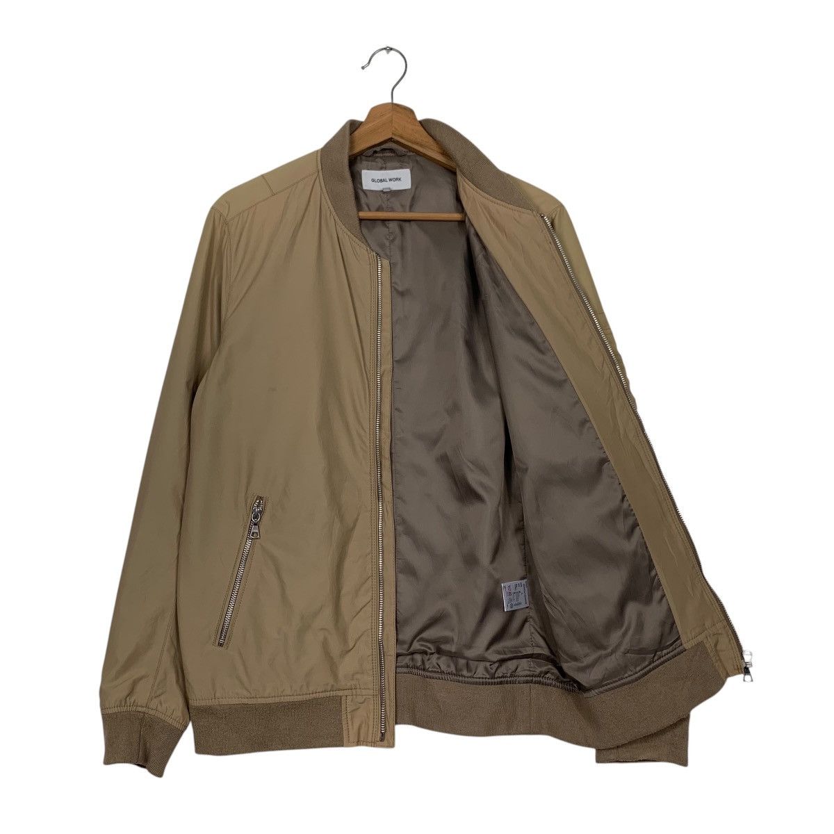 Global Work GLOBAL WORK Casual Bomber Jacket #2444-C109 Size US L / EU 52-54 / 3 - 9 Thumbnail