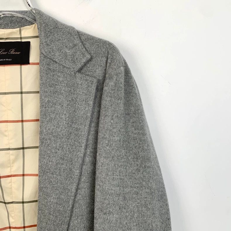 Loro Piana Loro Piana Gray Cashmere Lapel Coat- Size US M / EU 48-50 / 2 - 3 Thumbnail