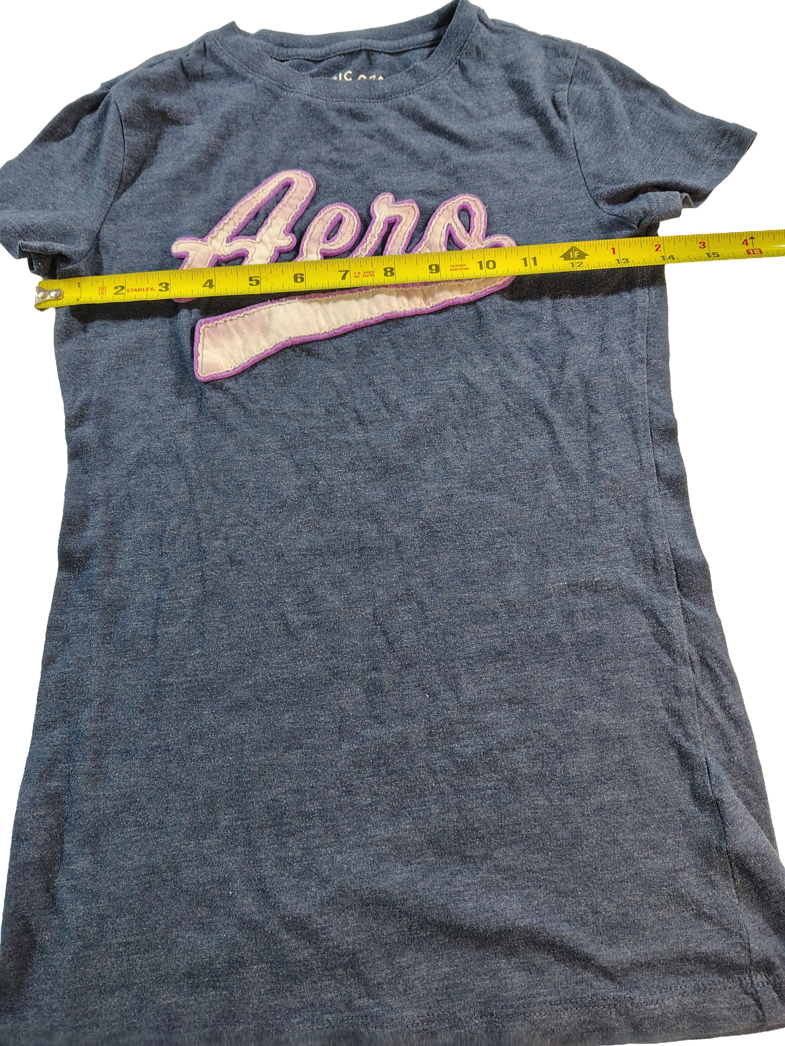 Aeropostale Women's Dark Grey Aeropostale Classic Crew XS T-Shirt Size XS / US 0-2 / IT 36-38 - 3 Thumbnail