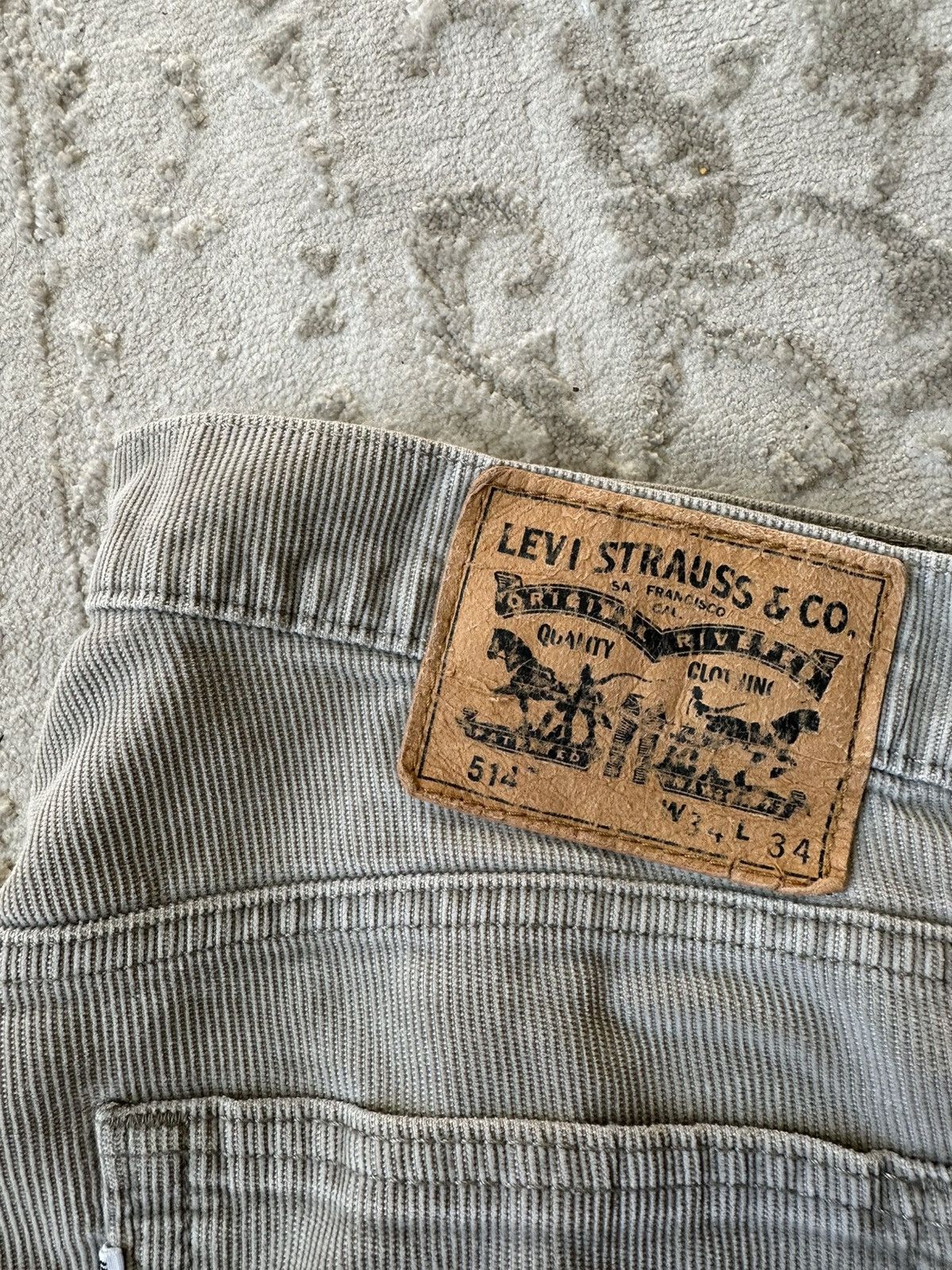 Levi's Mens Levis 514 Premium Pants Jeans tan Corduroy Size US 34 / EU 50 - 2 Thumbnail