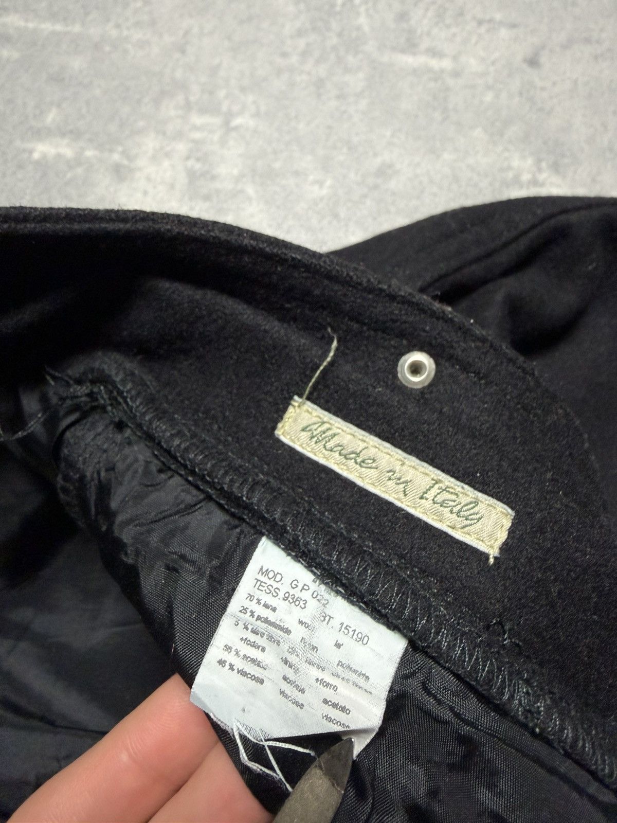 Jean Paul Gaultier 90s/00s Jean Paul Gaultier Zip Belt Heavy Wool Pants 40 S Size 27" / US 4 / IT 40 - 11 Thumbnail