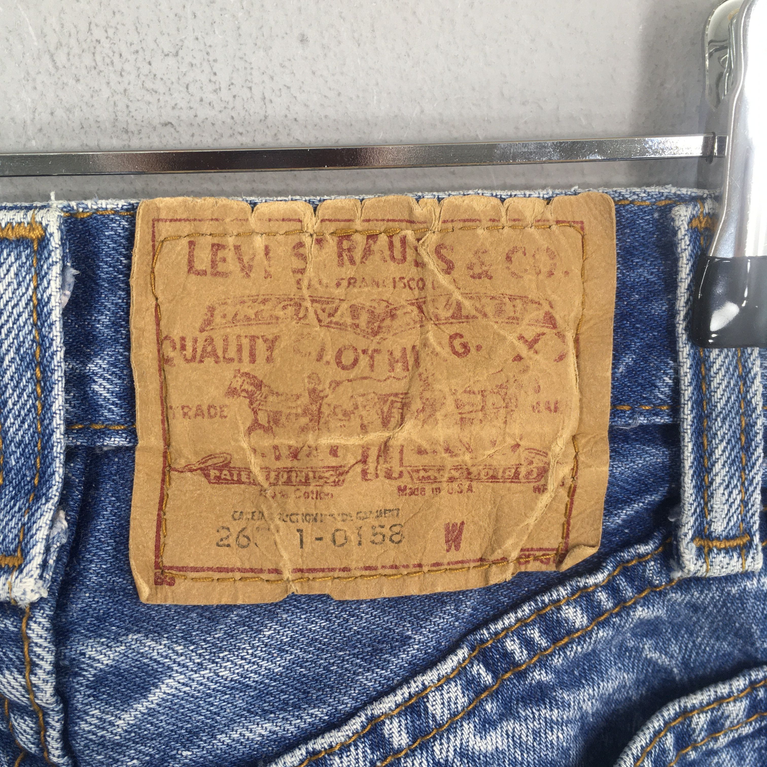 Levi's Size 22x31.5 Vintage 80s Levi's 501 Faded Blue Jeans S737 Size 22" - 14 Thumbnail