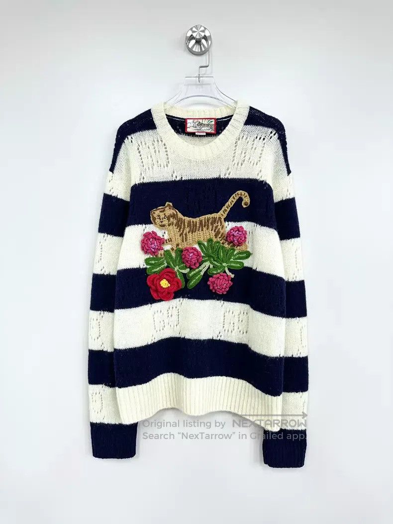 Gucci Gucci Color-blocked hollow double G logo embroidery tiger Size US S / EU 44-46 / 1 - 1 Thumbnail