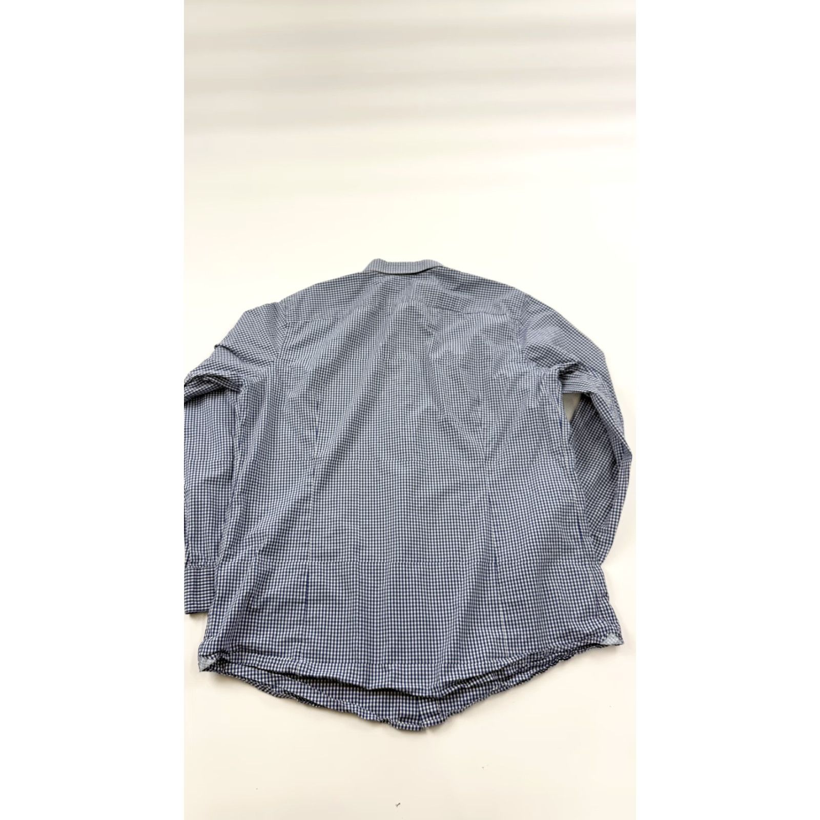 Banana Republic Banana Republic Shirt Mens XL Grant Fit Supima Button Up Gingham Dress Shirt Size 46R - 4 Thumbnail