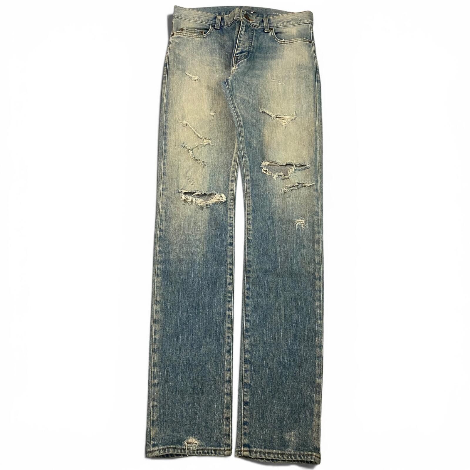 Saint Laurent Paris D02 Crash Denim Jeans