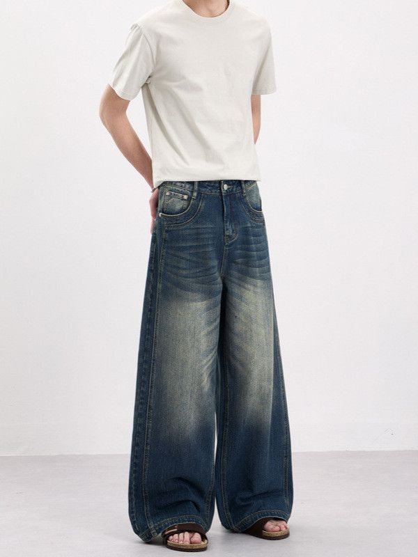 Vintage American High-Street Distressed Straight-Leg Jeans Versatile Size US 32 / EU 48 - 3 Thumbnail