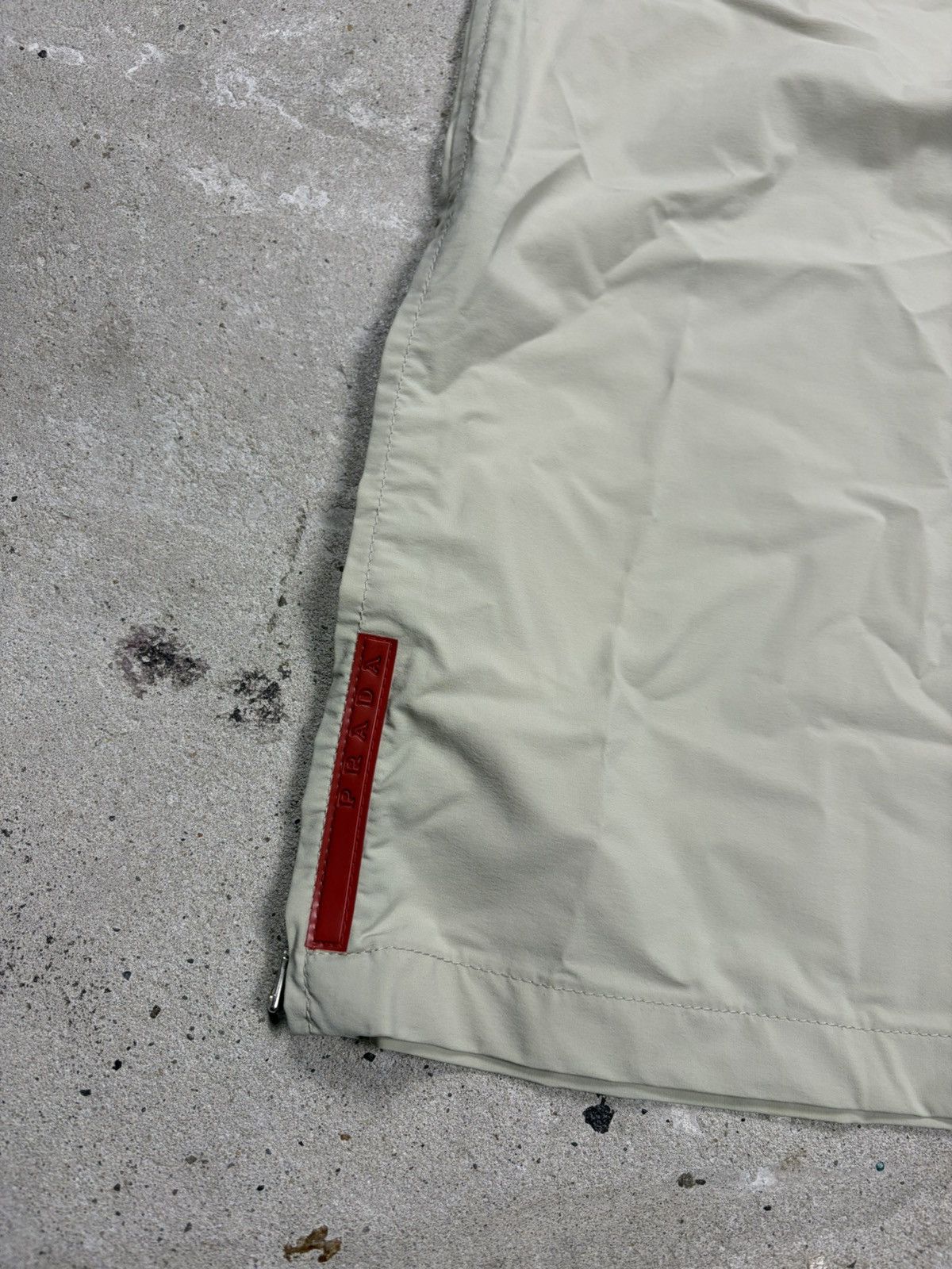 Prada DSWT 2000s Prada Sport Beige Baggy Red Tab Pants Linea Rossa Size 33" - 14 Thumbnail