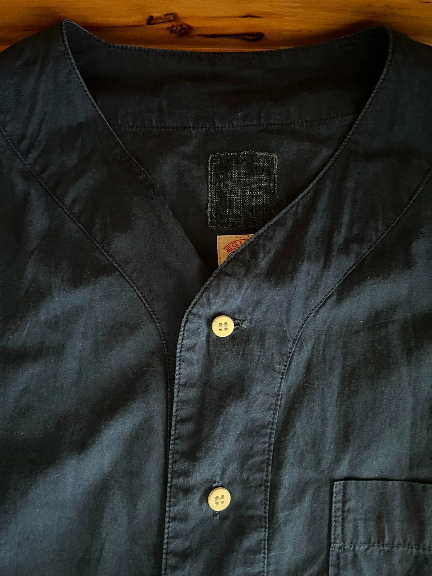Visvim VISVIM ICT Free Edge Collarless Indigo JPN 2018 CottonLinen Size US L / EU 52-54 / 3 - 9 Thumbnail