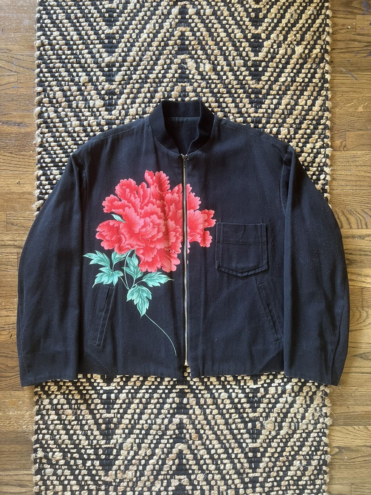 Yohji Yamamoto Yohji Yamamoto Pour Homme SS96 Red Peony Jacket Size US S / EU 44-46 / 1 - 1 Thumbnail