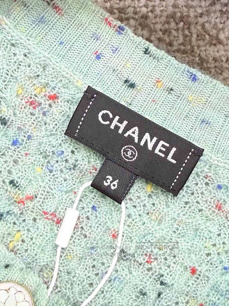Chanel Chanel Green lotus moonlight button three-dimensional text Size XS / US 0-2 / IT 36-38 - 5 Thumbnail
