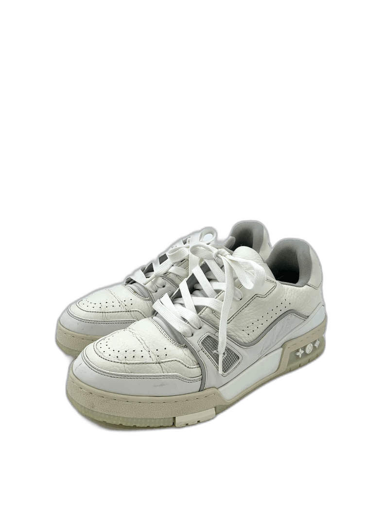 Louis Vuitton Louis Vuitton Lv Louis Vuitton Trainer Size 38 White Round Toe Laced Board Shoes Size US 5.5 / EU 38 - 1 Thumbnail
