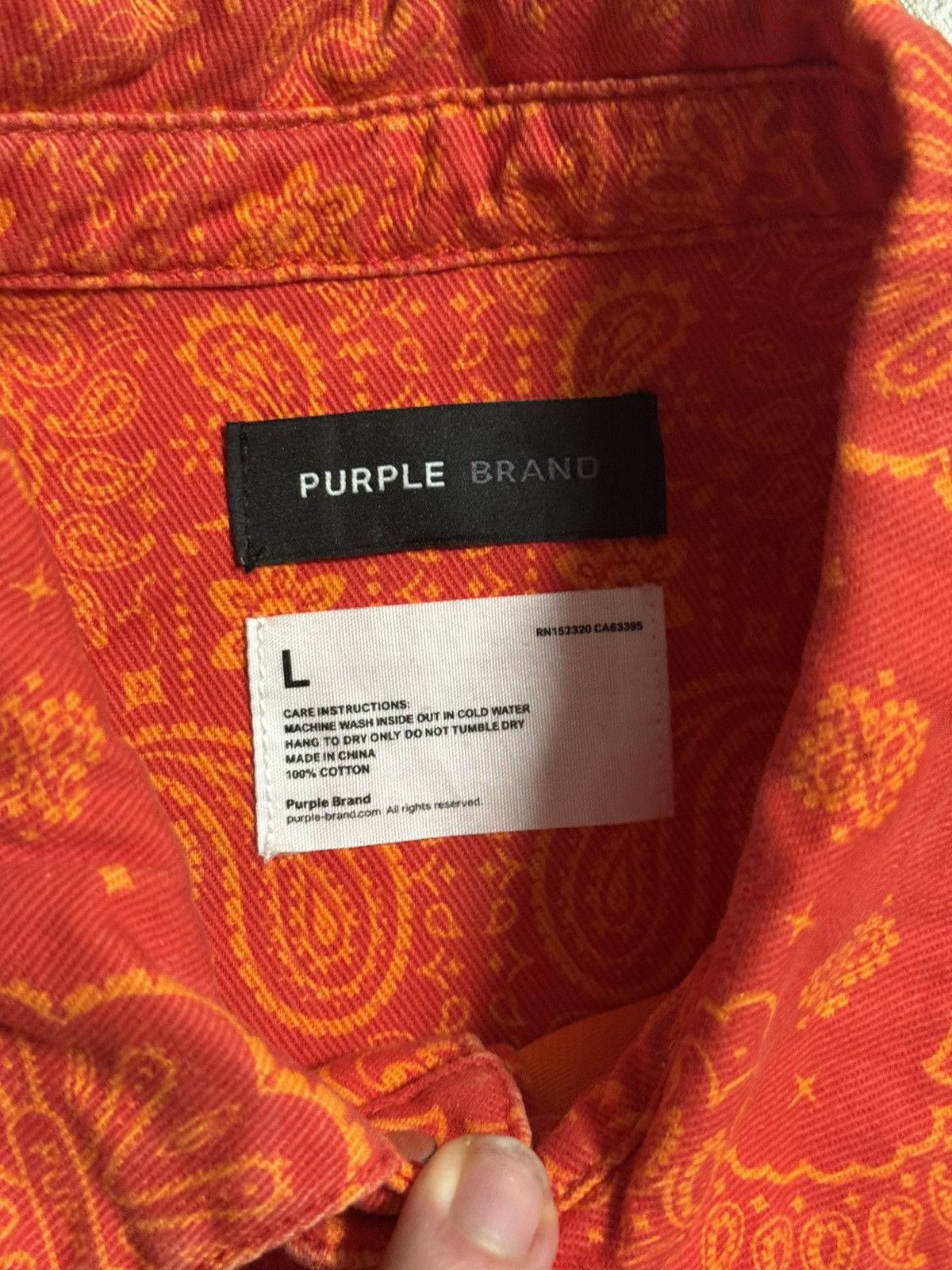 Purple Brand Purple Brand Bandana Button up Size US L / EU 52-54 / 3 - 4 Thumbnail
