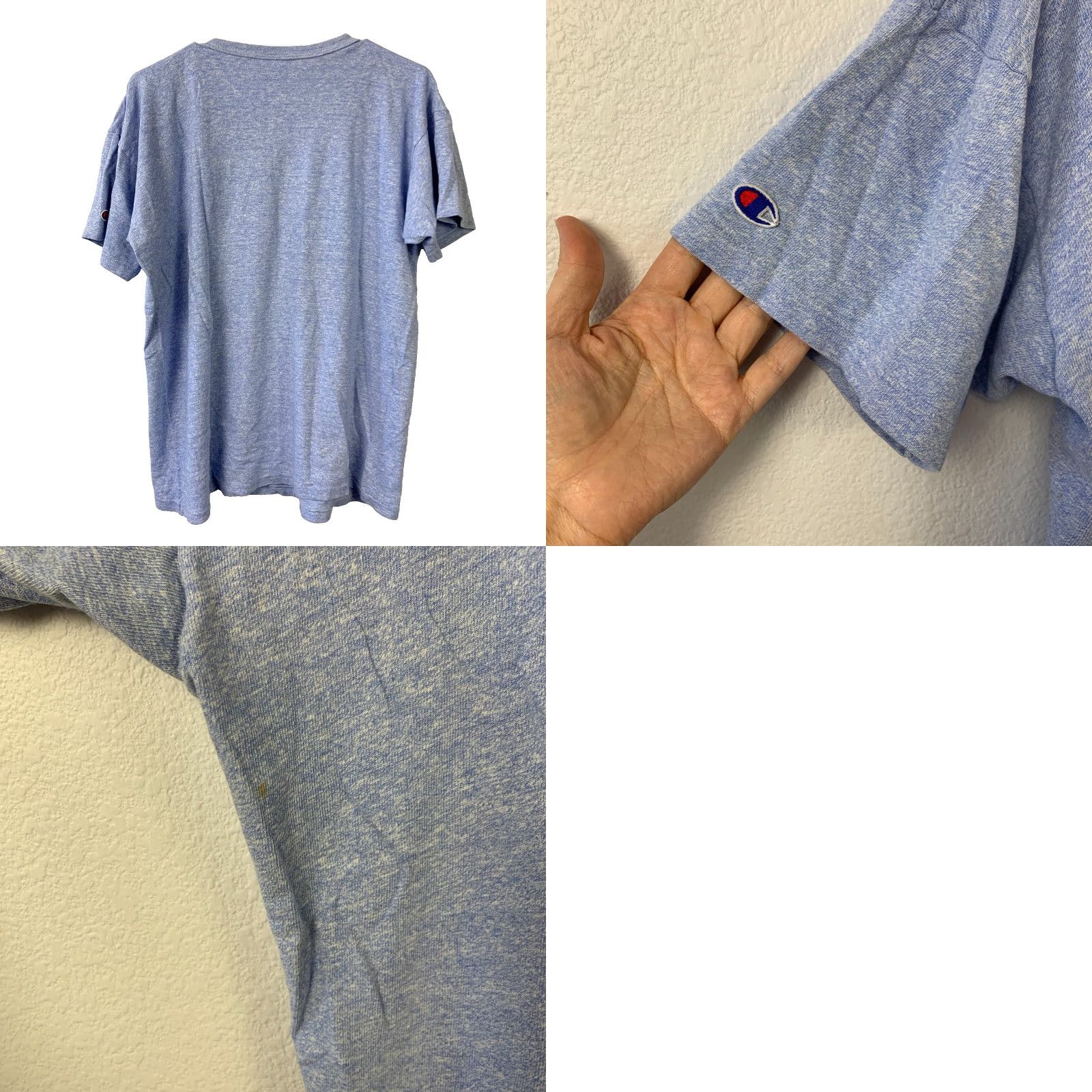 Champion VINTAGE Champion Marled Blue Ringer T-Shirt XL Men Size XL Short Sleeve 1980s Sportswear/Beach Size US XL / EU 56 / 4 - 8 Thumbnail