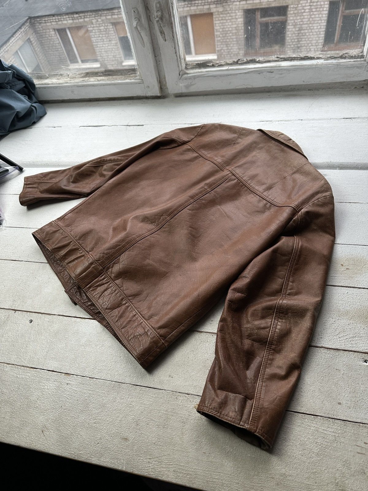 Vintage VNTG🚨 LEATHER JACKET LUXURY AVANT GARDE Y2K MOTO COWBOY Size US M / EU 48-50 / 2 - 9 Thumbnail