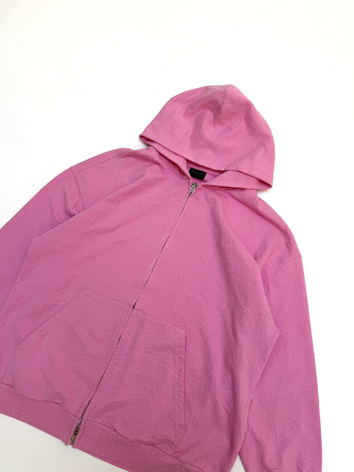 Balenciaga Balenciaga All Over Rhinestone Pink Zip Up Hoodie Size US S / EU 44-46 / 1 - 3 Thumbnail