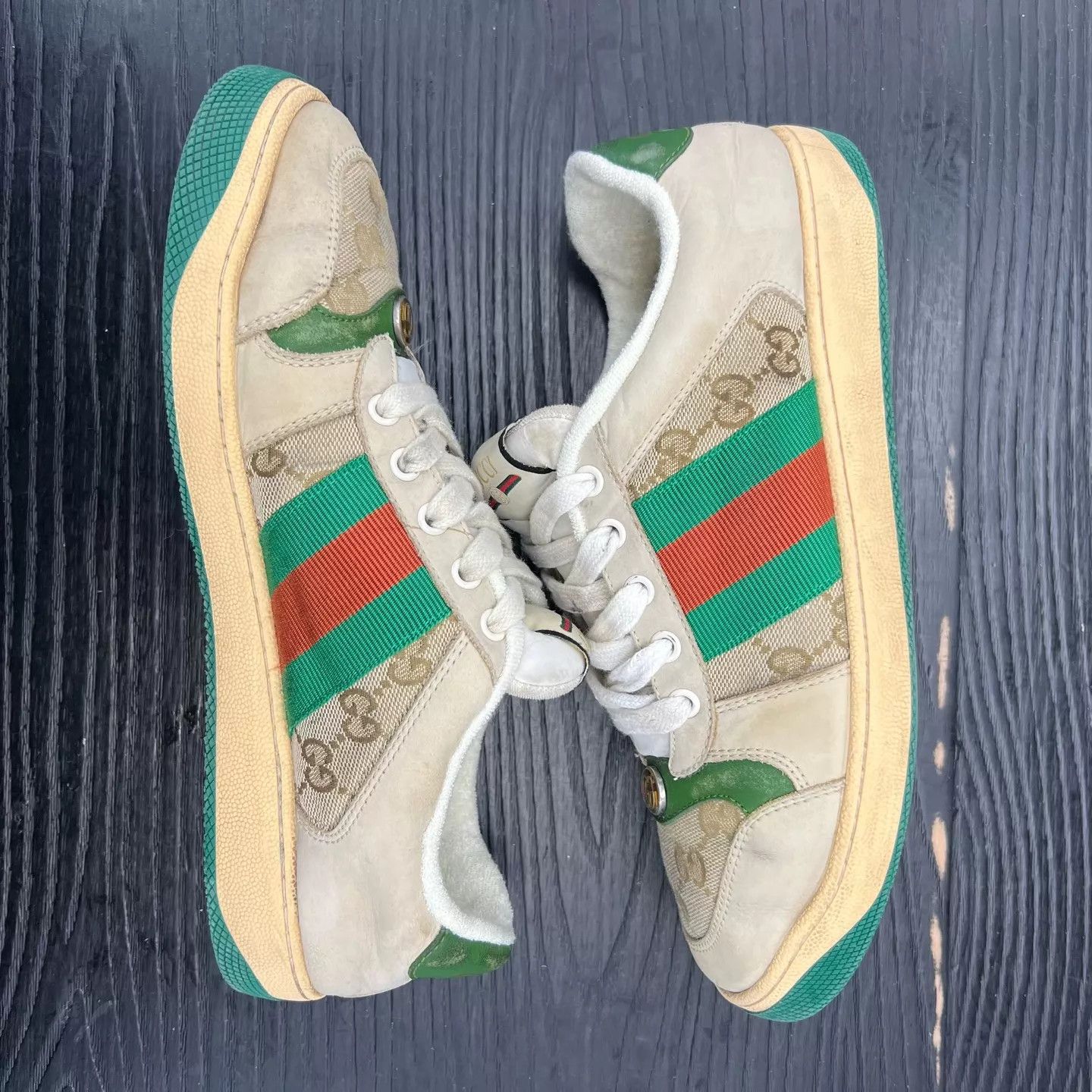 Gucci Gucci Rhyton Gray Green 40 Boxed Lining Replaced Size US 7 / EU 40 - 2 Thumbnail