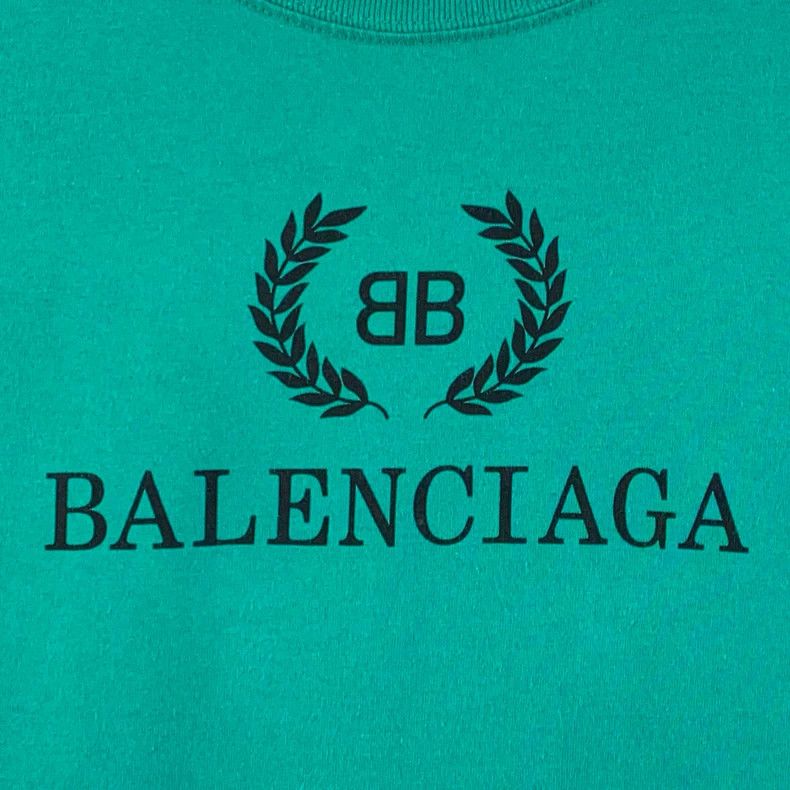 Balenciaga Balenciaga Green logo monogrammed wheat-ear printed cotton Size US L / EU 52-54 / 3 - 4 Thumbnail