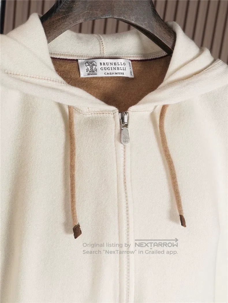 Brunello Cucinelli Brunello Cucinelli Men's Cashmere Hooded Jacket Size US L / EU 52-54 / 3 - 8 Thumbnail