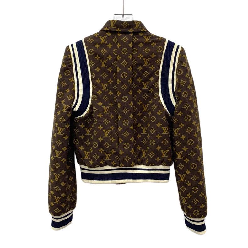 Louis Vuitton Louis Vuitton Dark brown logo full-print sheepwool lapel s Size XXS / US 00 / IT 34 - 2 Thumbnail