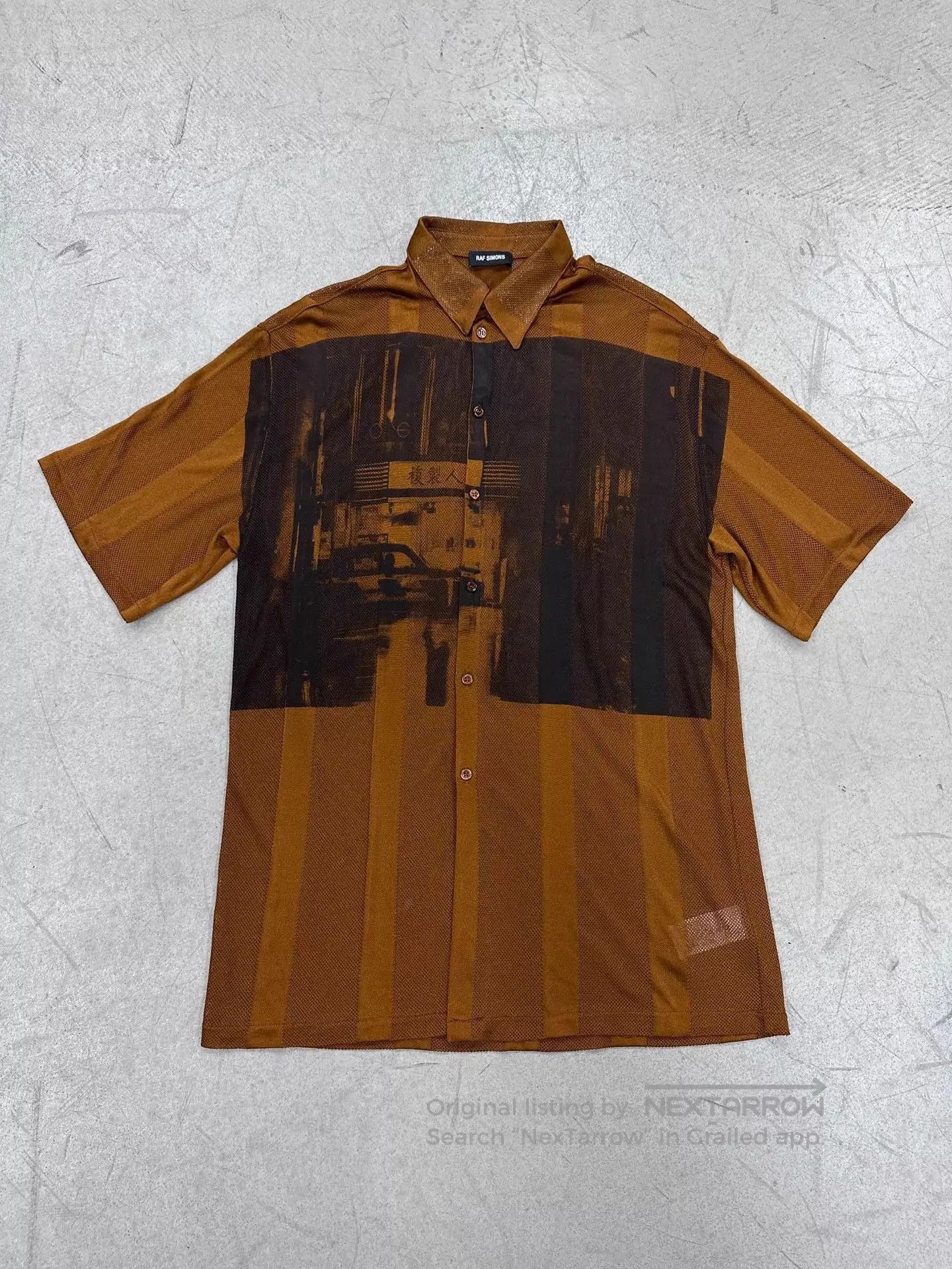 Raf Simons Multi Graphic Striped Short Sleeve Shirt. Size US S / EU 44-46 / 1 - 1 Thumbnail