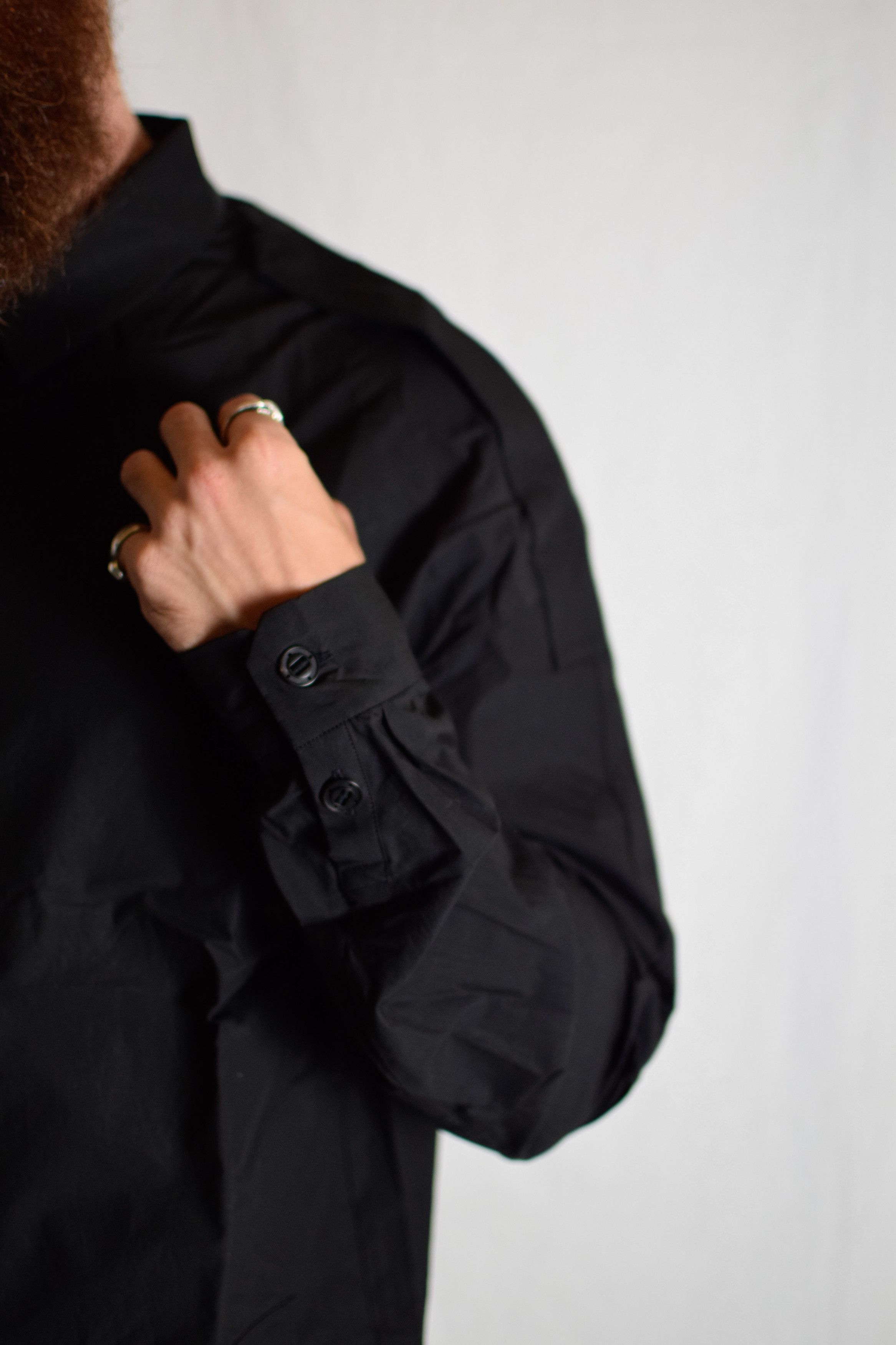 Devoa Devoa SS25 Military Black Shirt - SHC-DSLEH Size US L / EU 52-54 / 3 - 9 Thumbnail