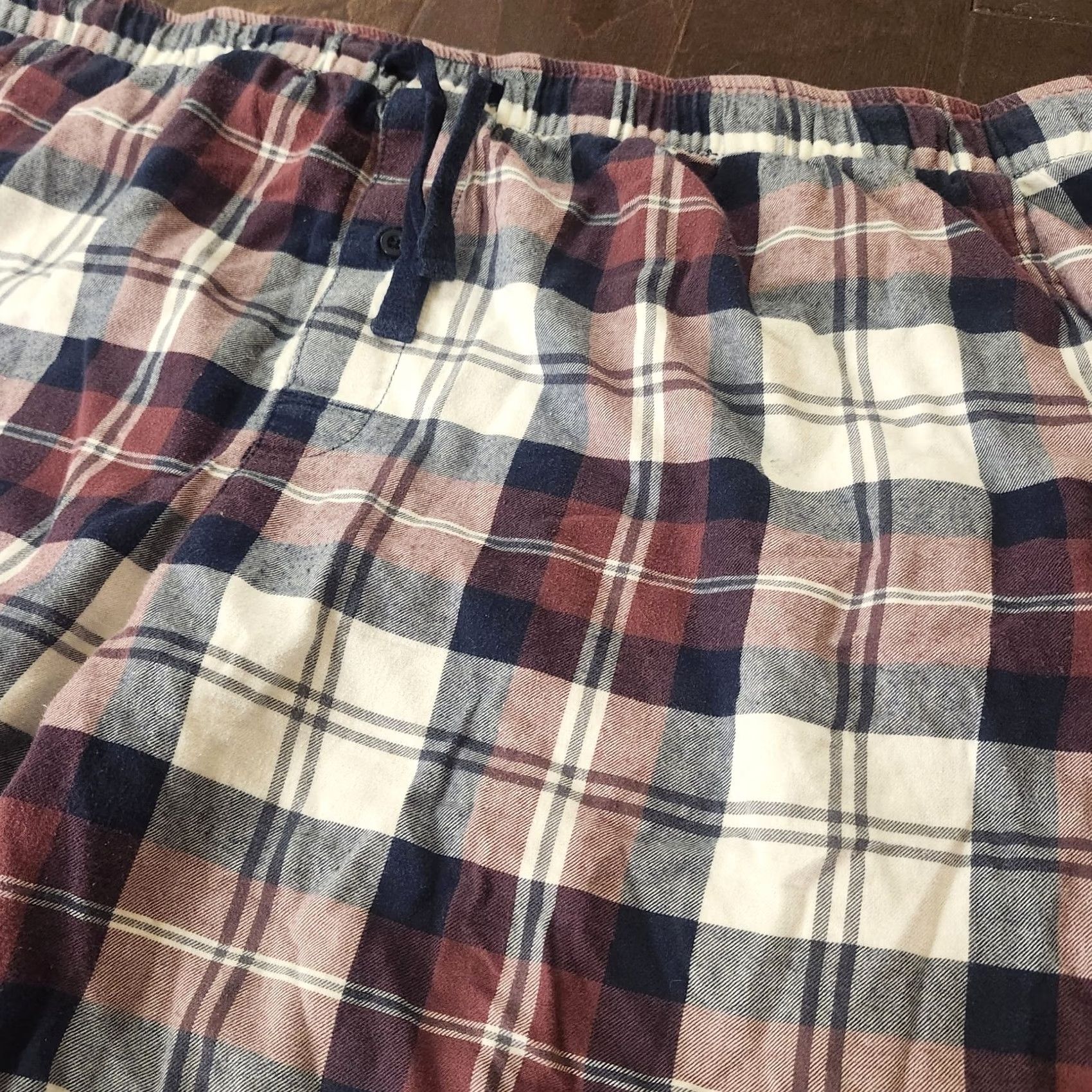 Vintage Goodfellow Mens XXL Flannel Pajama Lounge Pants Plaid Cotton Drawstring Regular Winter Holiday Mens Size US 39 - 6 Thumbnail
