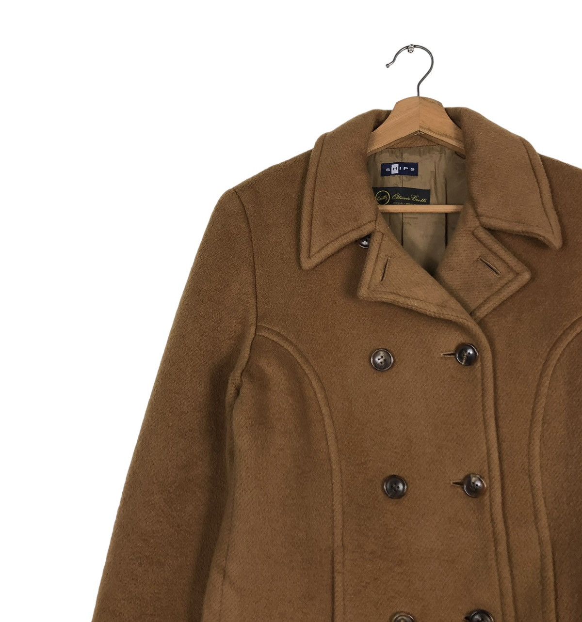 Japanese Brand 🔥VINTAGE WOOL LONG JACKET SHIPS JAPAN DOUBLE BREASTS Size M / US 6-8 / IT 42-44 - 7 Thumbnail