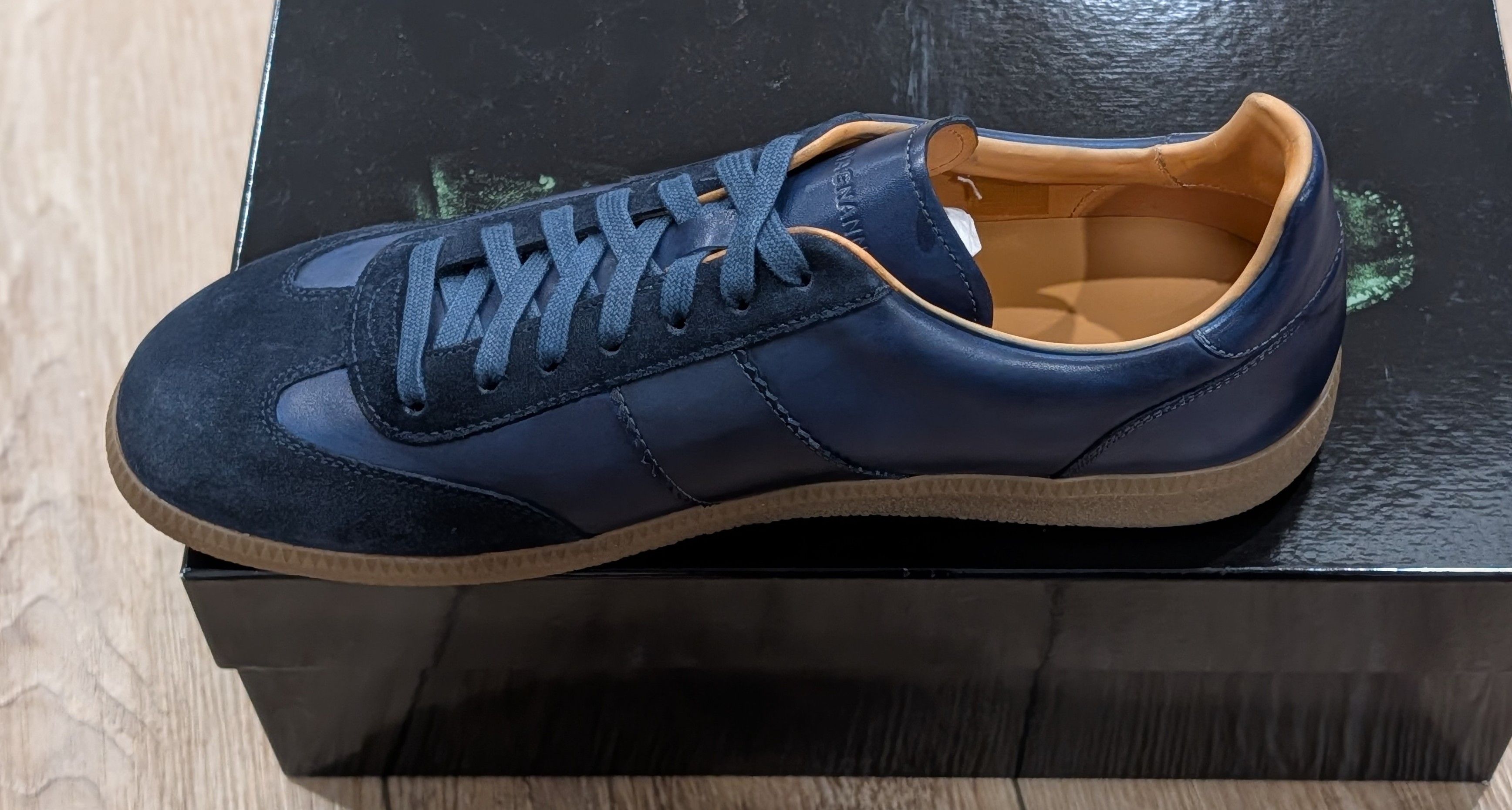 Magnanni Magnanni "Meta" Leather Low-Top Sneakers Navy/Blue US 11 Size US 11 / EU 44 - 5 Thumbnail