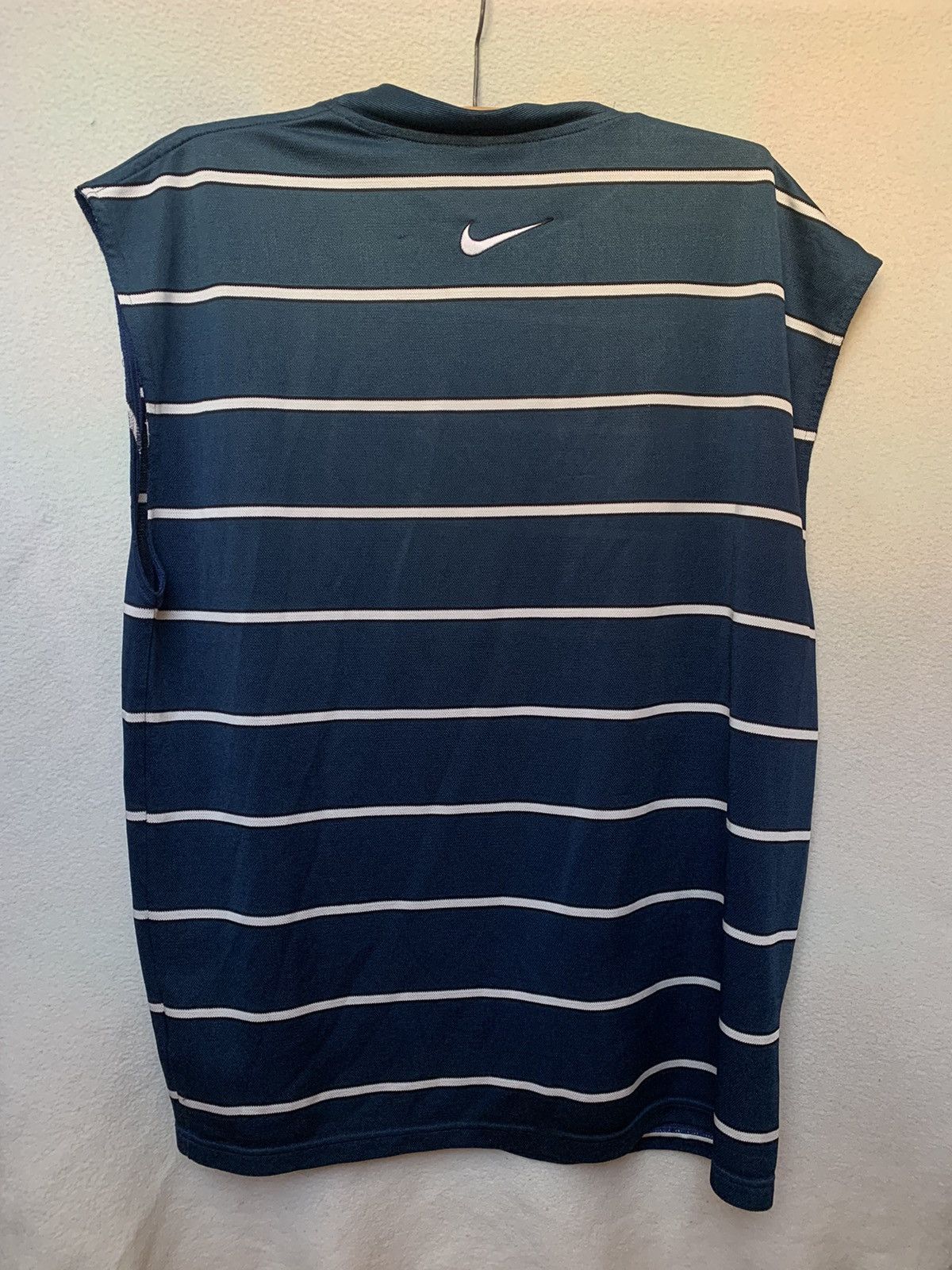 Nike × Vintage Nike 90s Vintage Tank Top Big Logo Striped Shirt | XL Size US XL / EU 56 / 4 - 5 Thumbnail