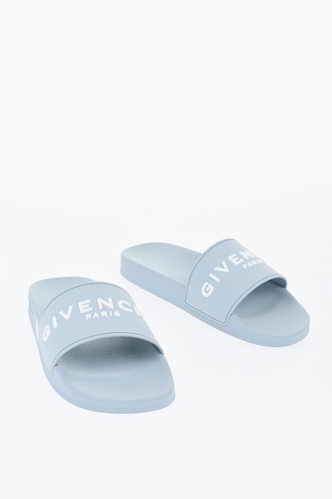 Givenchy og1mm0326 Logo Rubber Slides in Light Blue Size US 13 / EU 46 - 2 Thumbnail