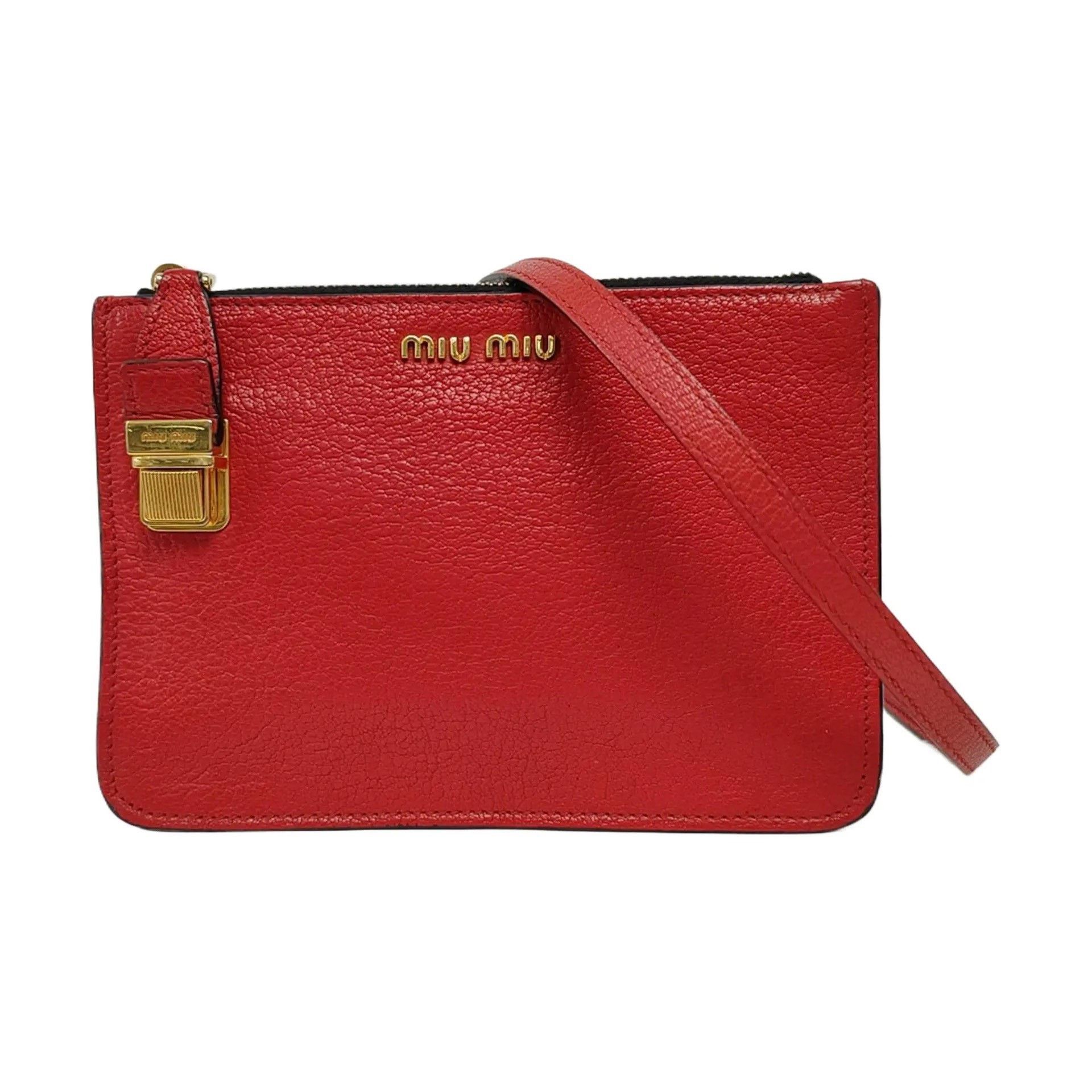 Miu Miu Miu Miu Red Cowhide Crossbody Bag Size ONE SIZE - 1 Thumbnail