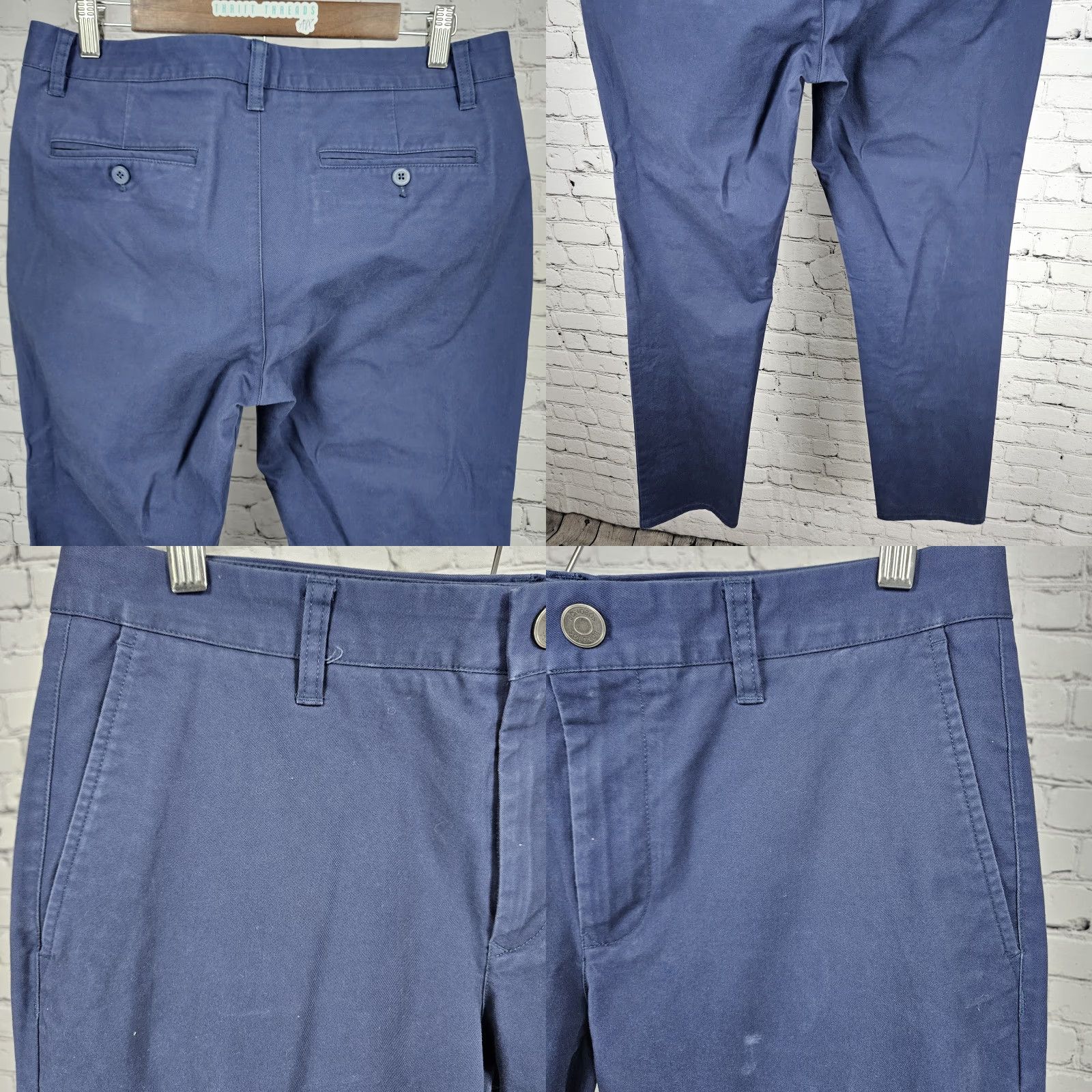Bonobos Bonobos Navy Slim Cotton Blend Straight Leg Flat Front Chino Pants 33x32 Mens Pants Slim Navy Bonobos Straight Leg Chino Comfortable Flat Front 33 32 Size US 33 - 8 Thumbnail