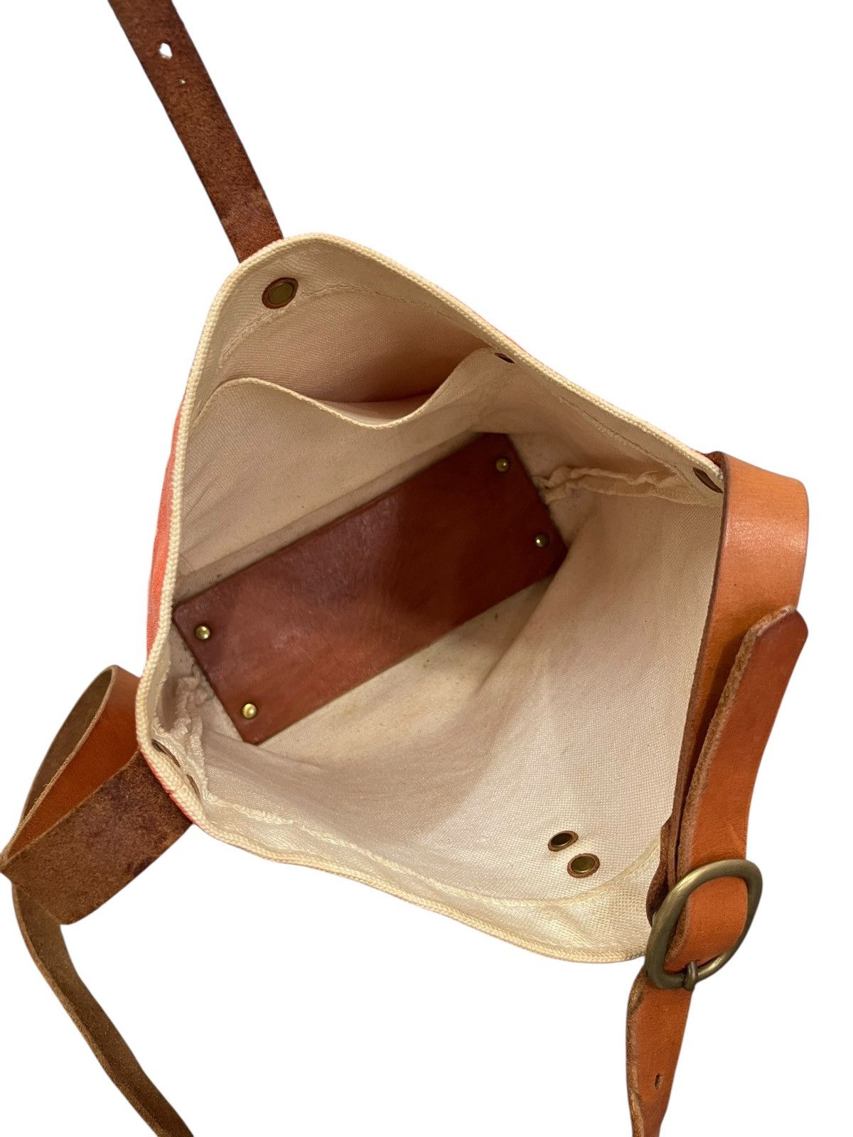 Comme des Garcons × Stussy Leather Cotton Coated Sunset Craftman Cross Body Bag 7🟩 Size ONE SIZE - 18 Thumbnail